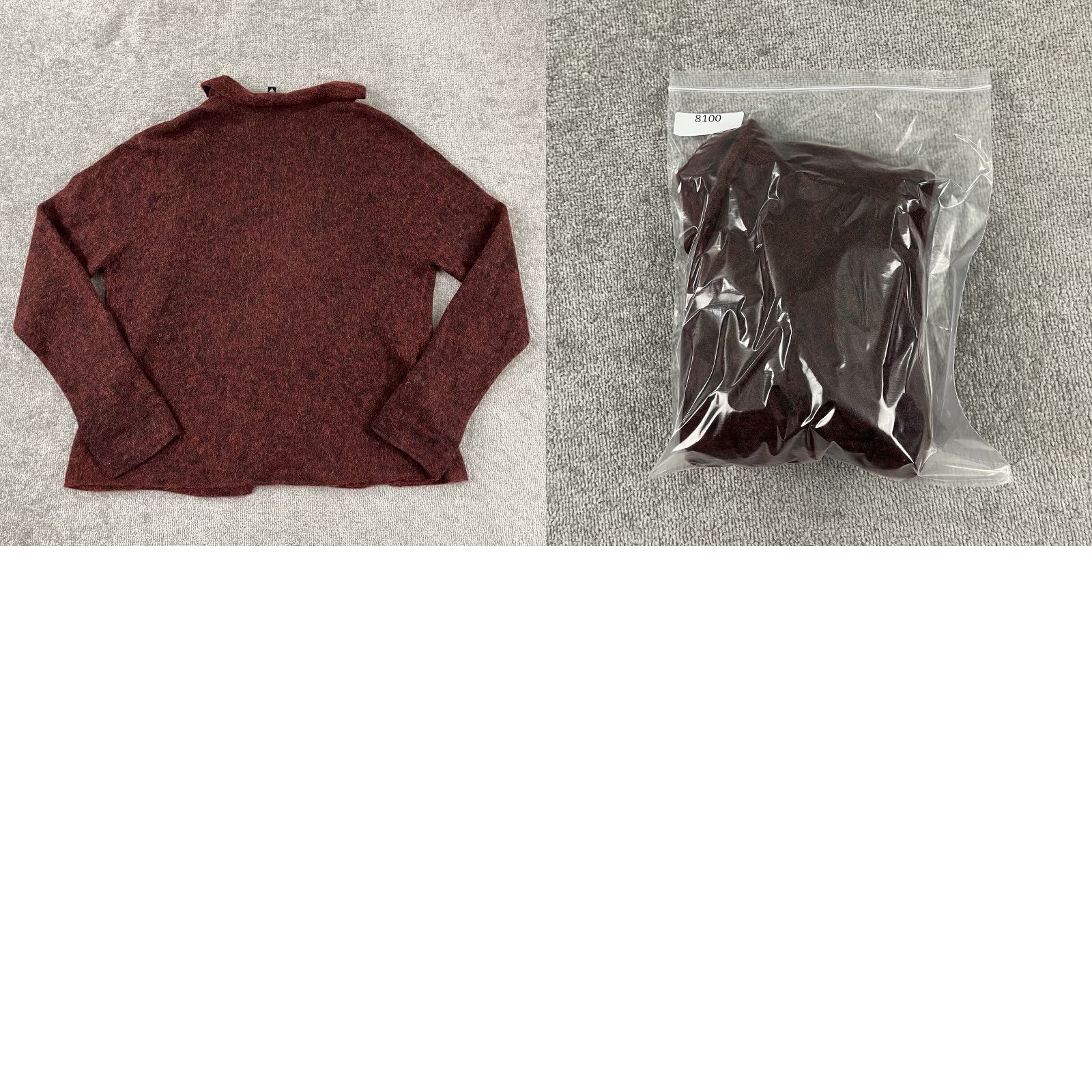 Eileen Fisher EILEEN FISHER Sweater Womens M Dark Red Wool Mohair Open Front Pullover Size M / US 6-8 / IT 42-44 - 8 Thumbnail