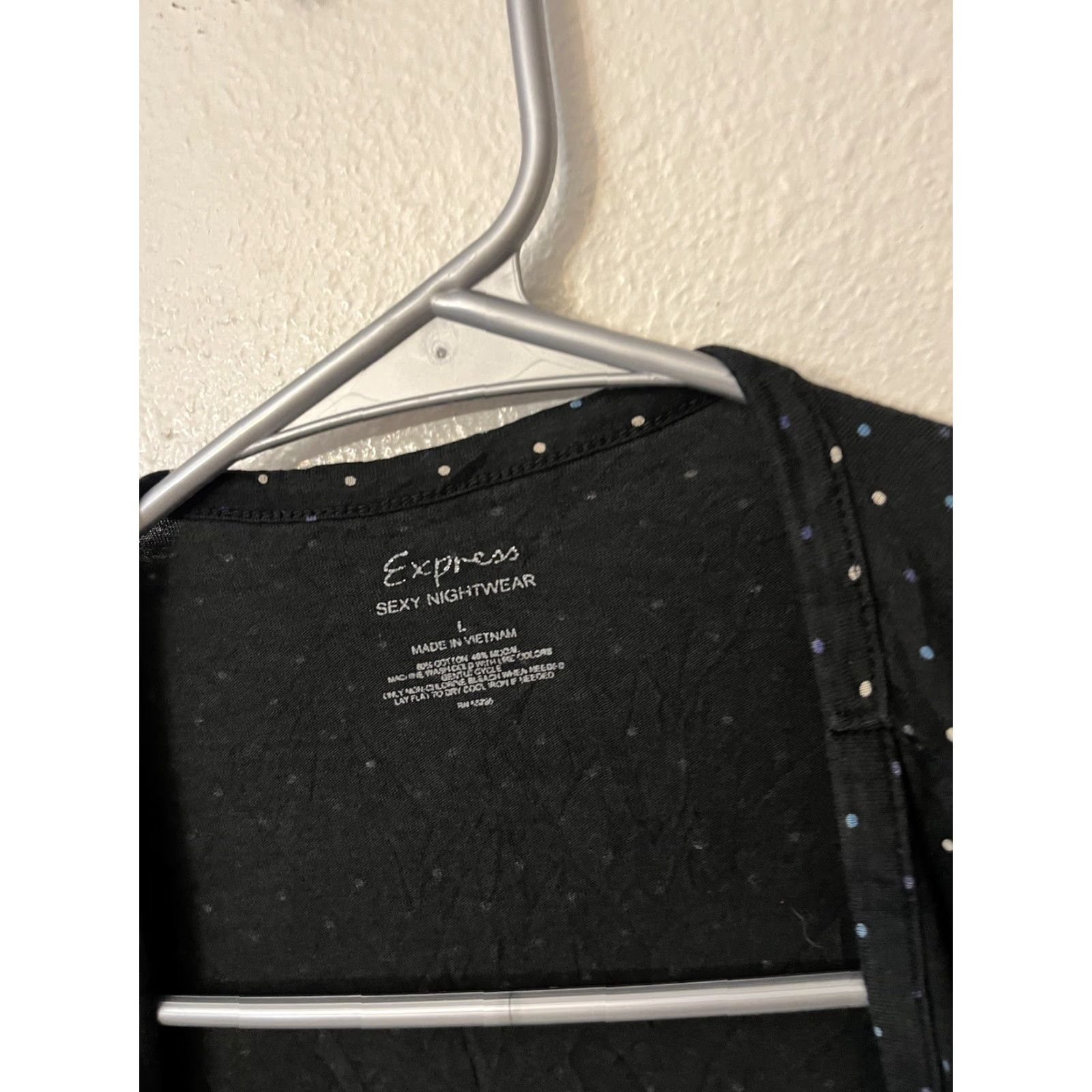 Express Express Cardigan Women's L Black Polka Nightwear Long Sleeve Cardigan Sweater Fall Winter Spring Hooded Regular Size L / US 10 / IT 46 - 2 Thumbnail