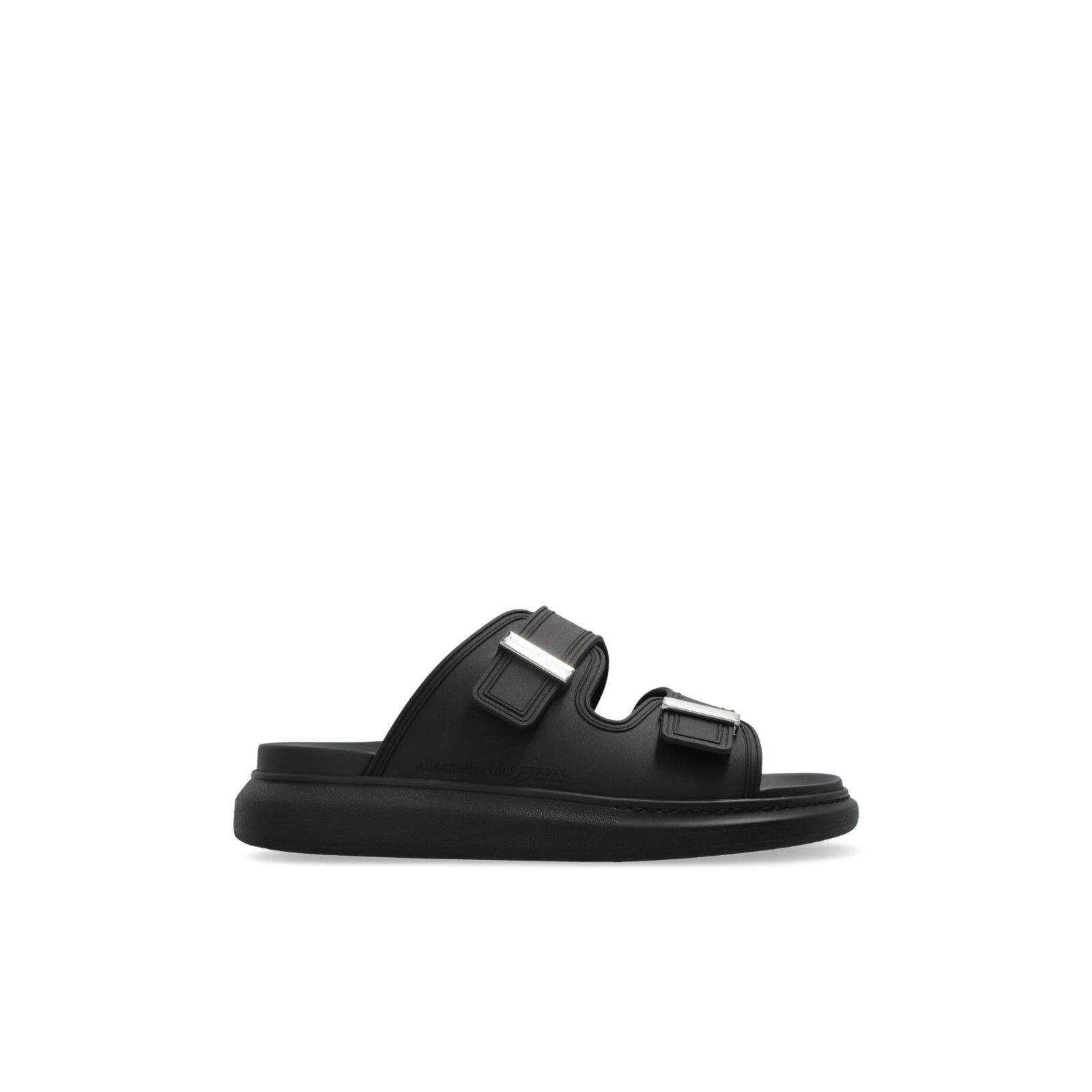 Alexander McQueen ALEXANDER MCQUEEN Black Slide Sandals New & Authentic (Men's Size US 8 / EU 41 - 1 Thumbnail
