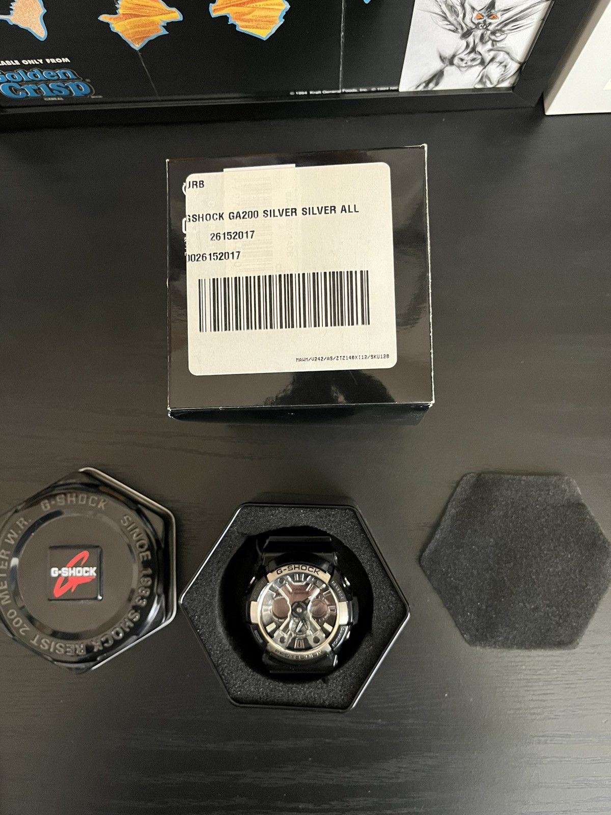 Casio × G Shock Casio G-Shock Mens GA200BW SILVER Size ONE SIZE - 1 Thumbnail