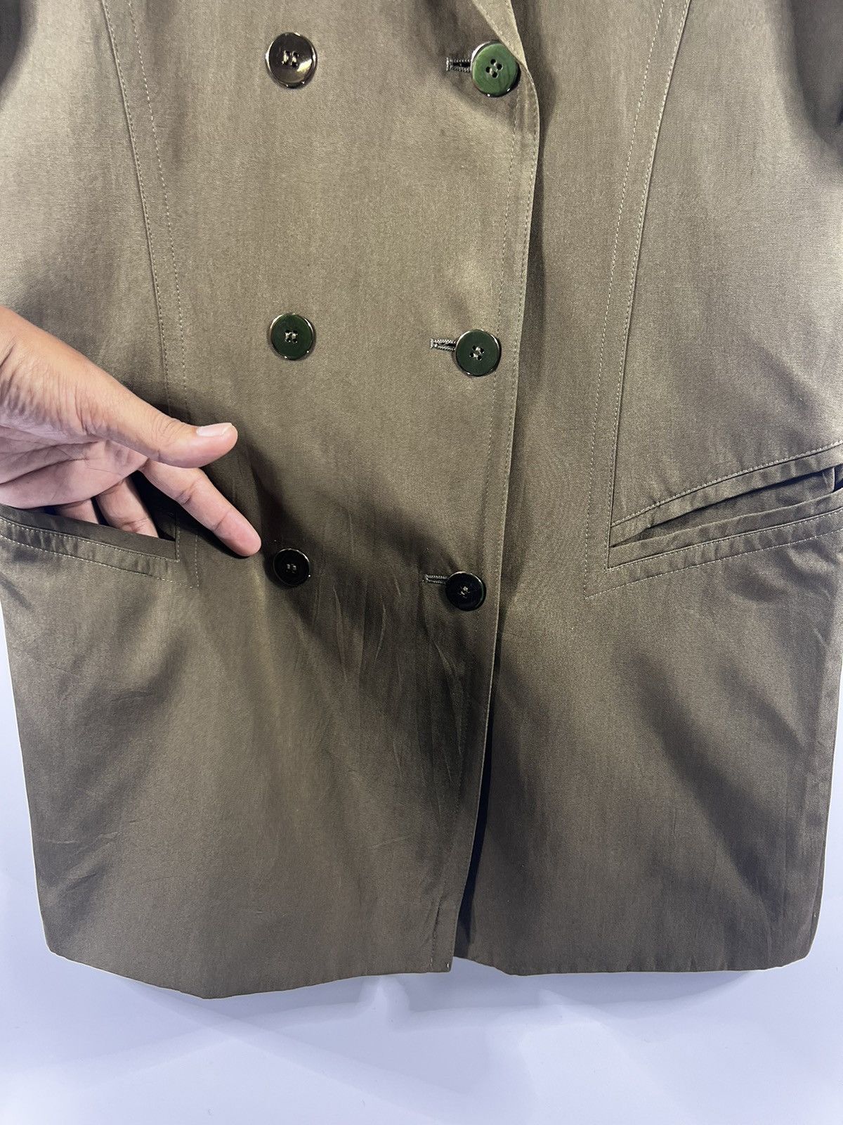 Escada 🔥 ESCADA by Margaretha Ley Silk Double Breasted Coat - 38 Size M / US 6-8 / IT 42-44 - 4 Thumbnail