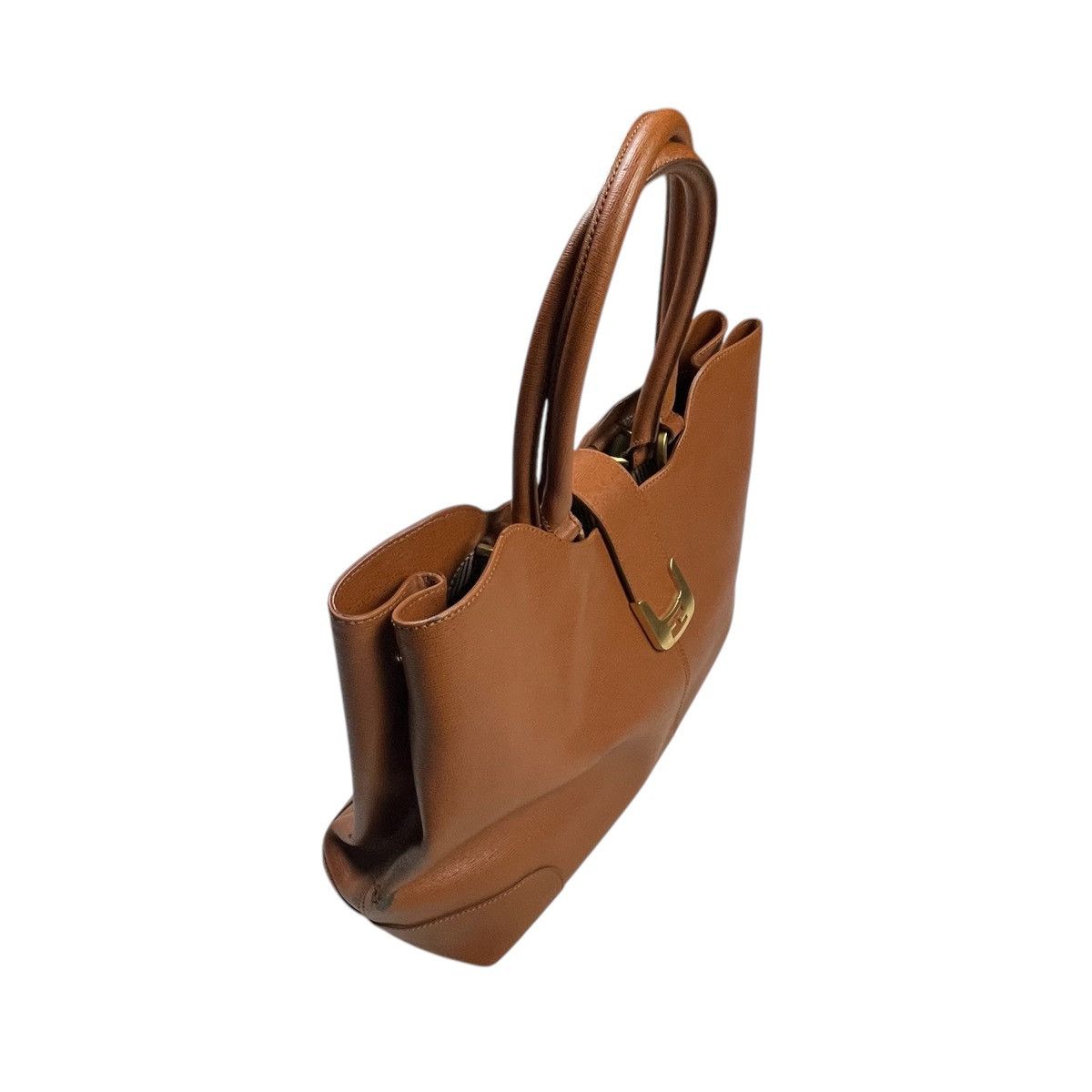 Fendi × Leather Fendi Brown Leather Chameleon Shopping Tote Bag Luxury Size ONE SIZE - 5 Thumbnail