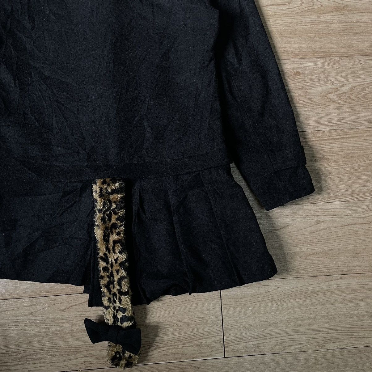 14th Addiction 🇯🇵 Hell Cat Punks Goa Asymmetrical Wool Jacket Leopard Fur Size S / US 4 / IT 40 - 18 Thumbnail