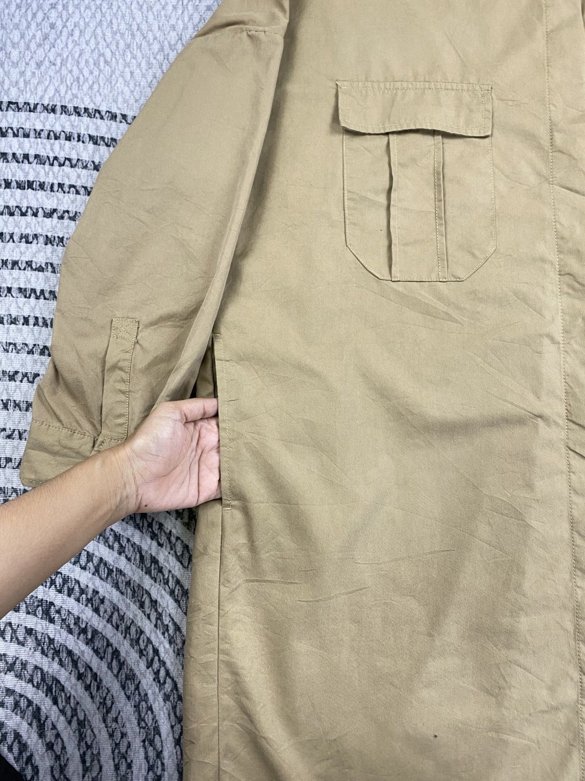 Zara Vintage Zara Plain Cotton Long Shirt Jacket Size XL / US 12-14 / IT 48-50 - 7 Thumbnail