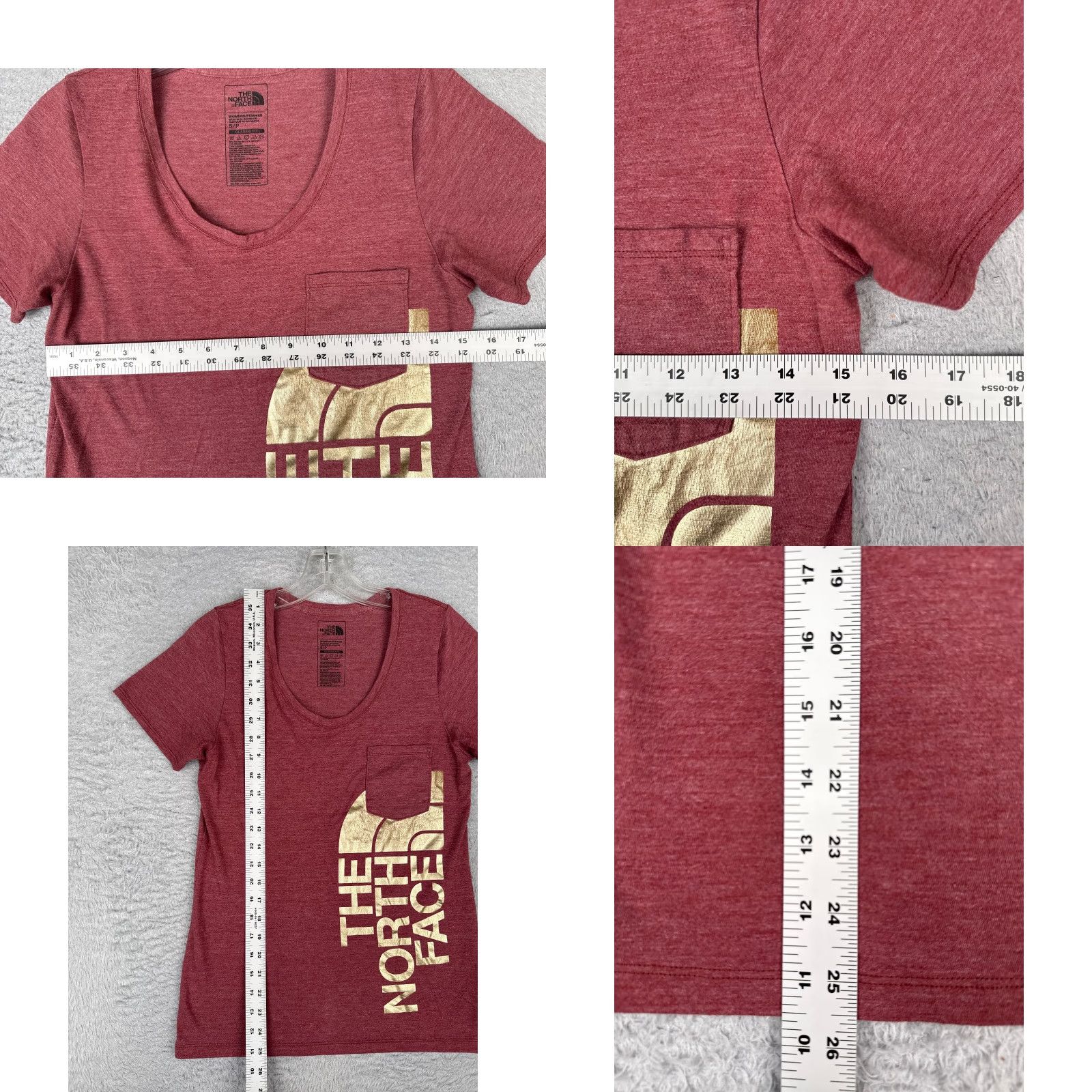 The North Face The North Face Shirt Women S Red Short Sleeve Scoop Neck Tri-Blend Size S / US 4 / IT 40 - 8 Thumbnail