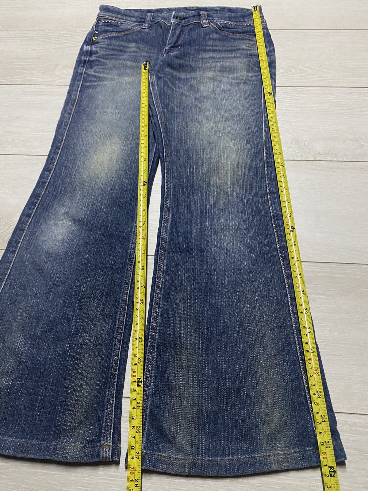 Japanese Brand Vintage Japanese Brand Brappers Faded Wash Flare Jeans Size US 30 / EU 46 - 13 Thumbnail