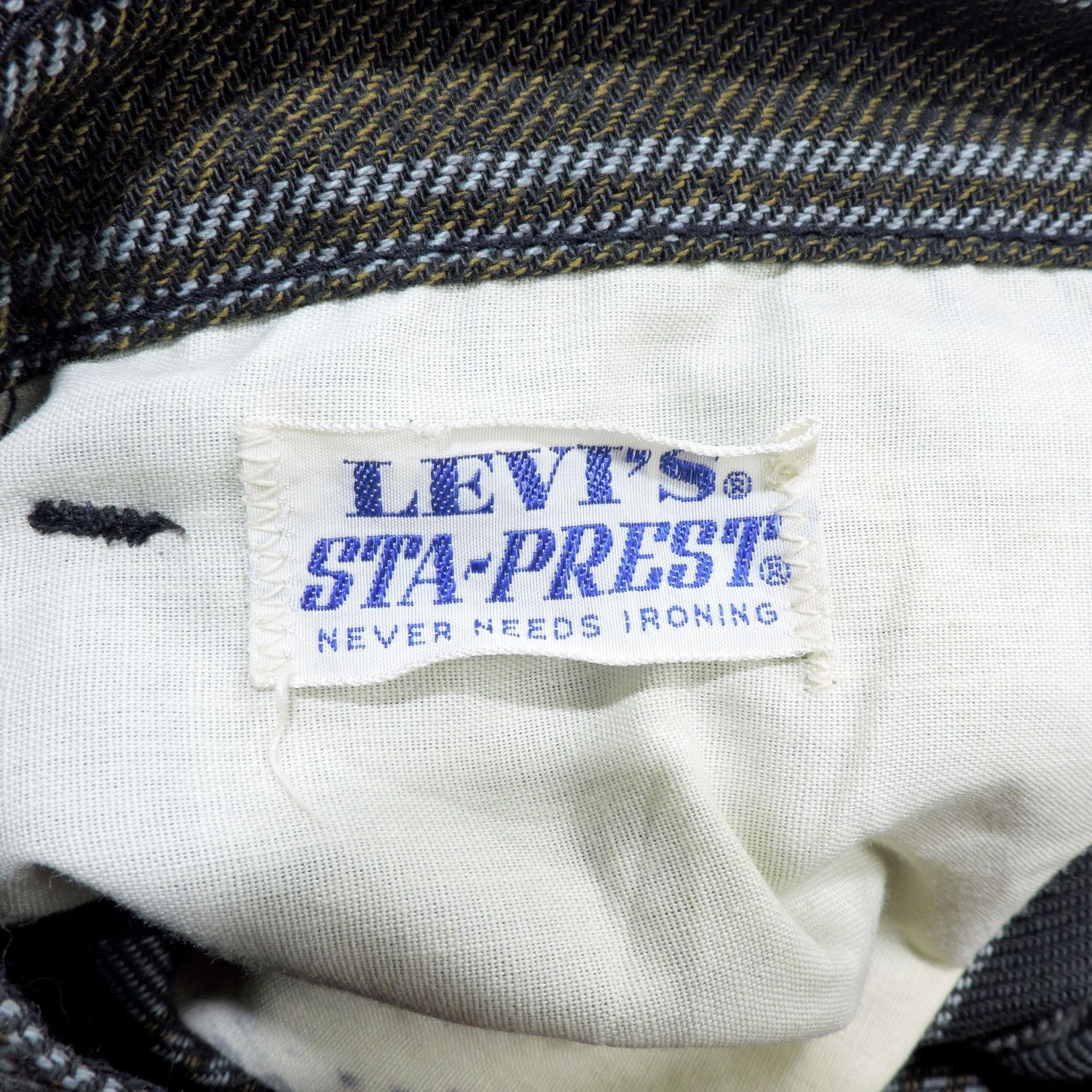 Levi's 60'S LEVI'S STA-PREST STRIPED BIG E GOLD TAB LONG PANTS Size US 30 / EU 46 - 3 Thumbnail