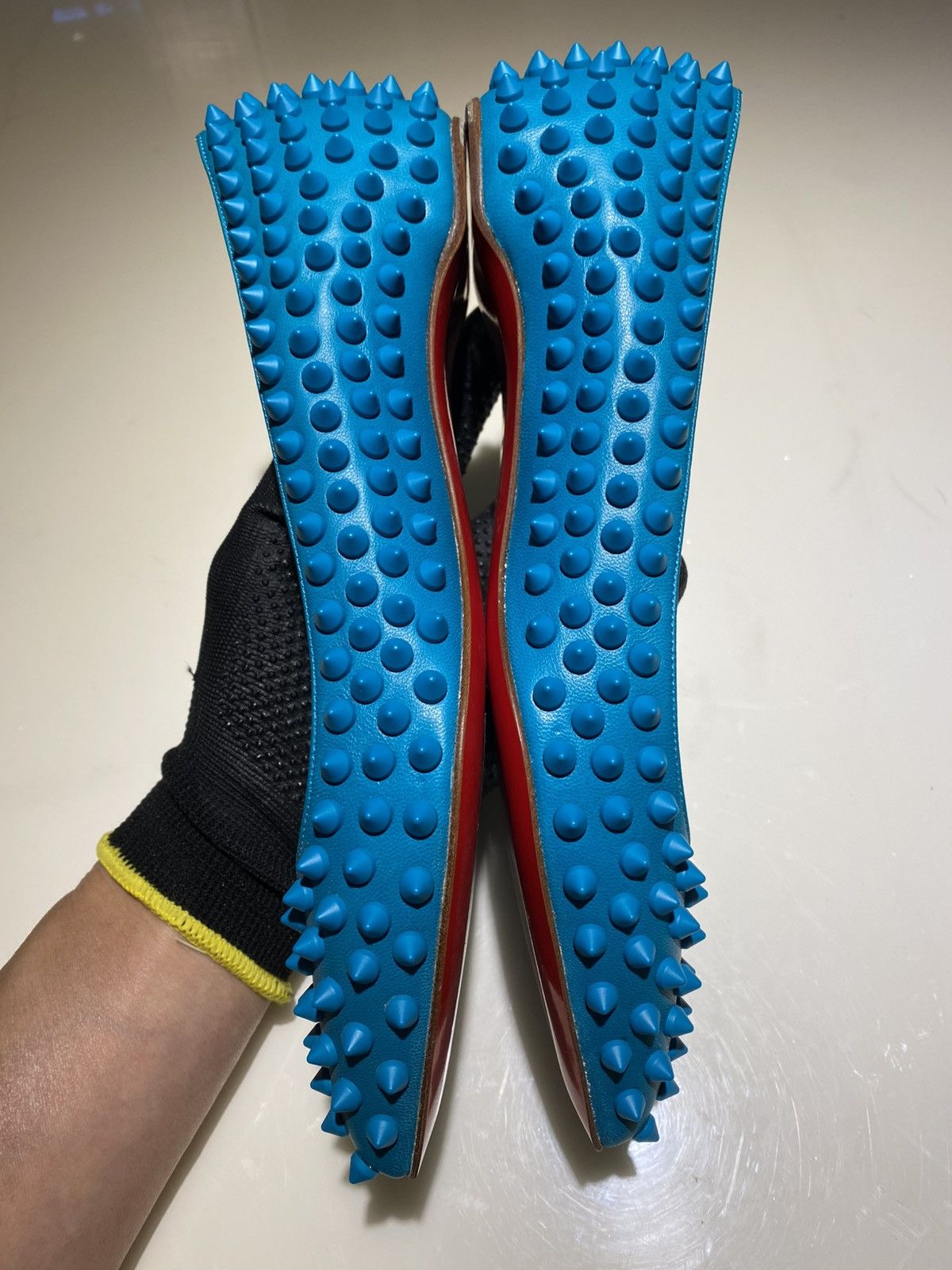 Christian Louboutin Christian Louboutin Turquoise Leather Flats US5.5 Size US 5.5 / IT 35.5 - 6 Thumbnail