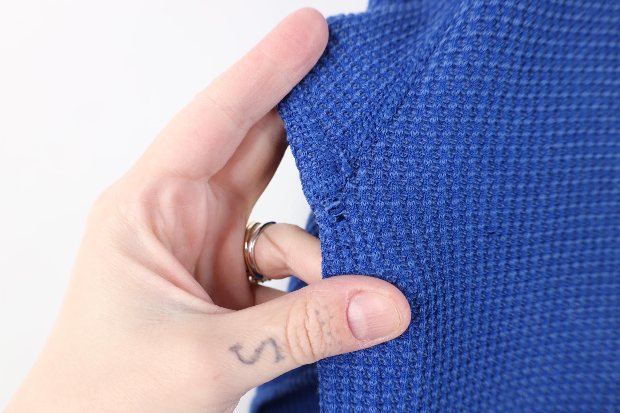 Vintage Vintage 70s Streetwear Knit Long Sleeve T-Shirt Blue USA Size US XL / EU 56 / 4 - 7 Thumbnail