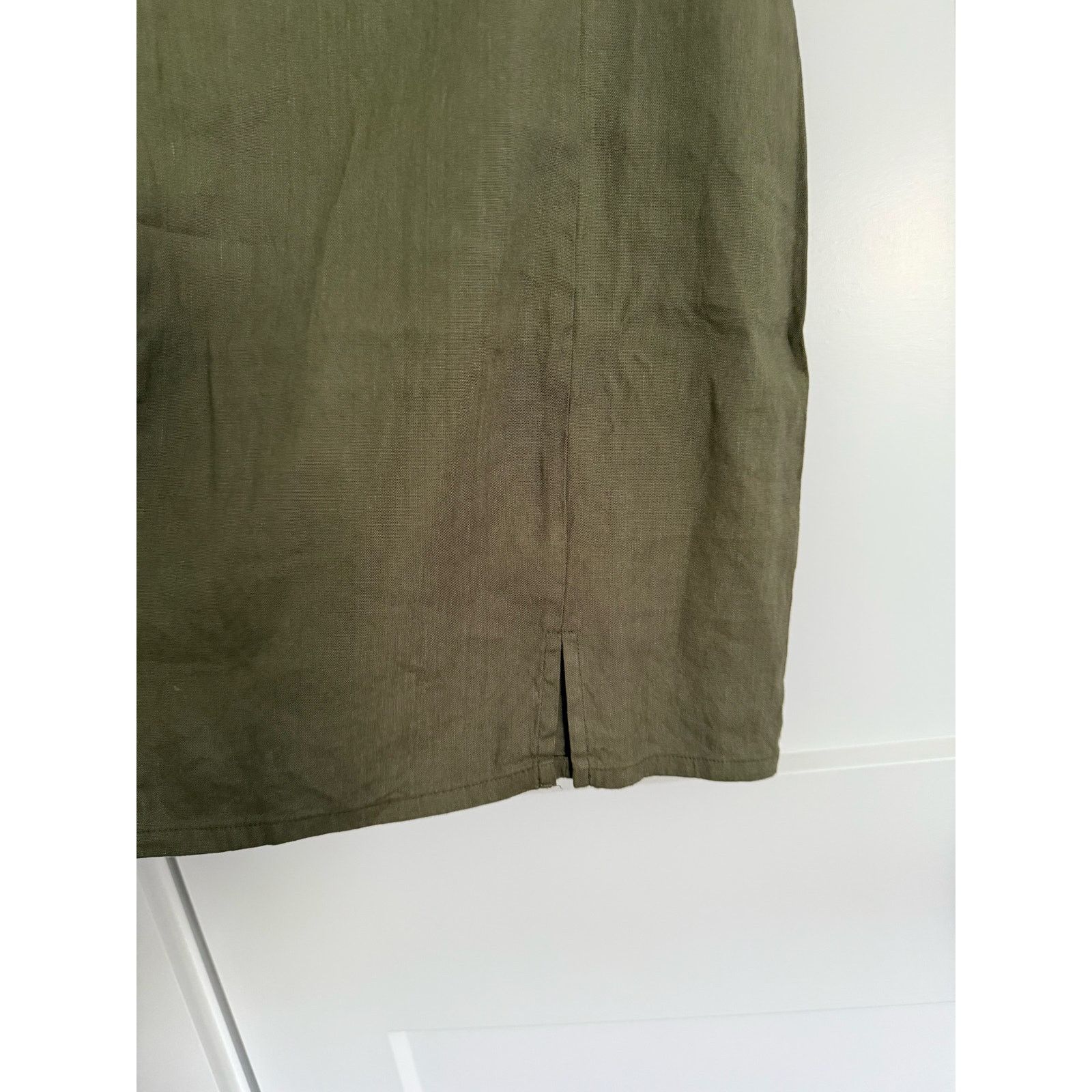$235 New Monrow Linen Cami Dress - Small - Green