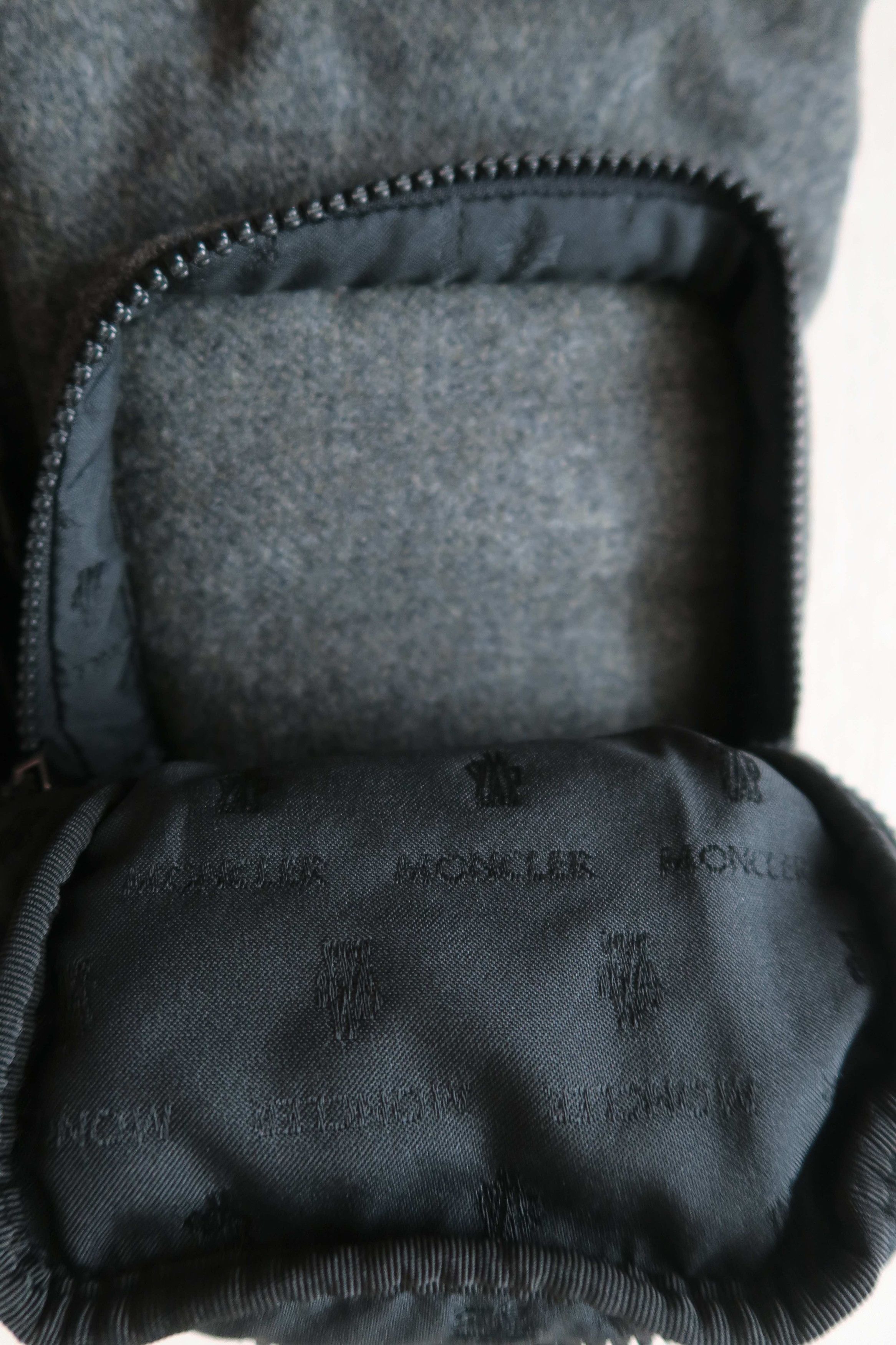 Moncler Moncler Italy Grey Wool Unisex Backpack Size ONE SIZE - 14 Thumbnail