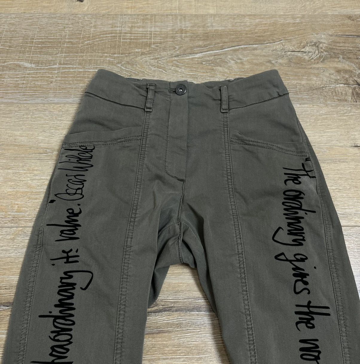 Annette Gortz Anette Görtz Painted Olive Trousers Size 24" / US 00 / IT 34 - 2 Thumbnail