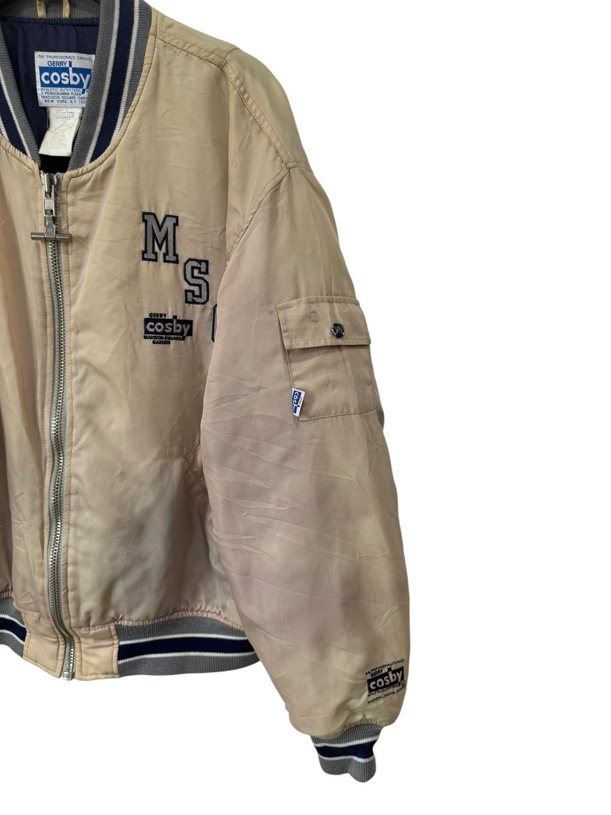 Vintage Vintage 80s Gerry Cosby Bomber Jacket Embroidered Design Size US L / EU 52-54 / 3 - 4 Thumbnail