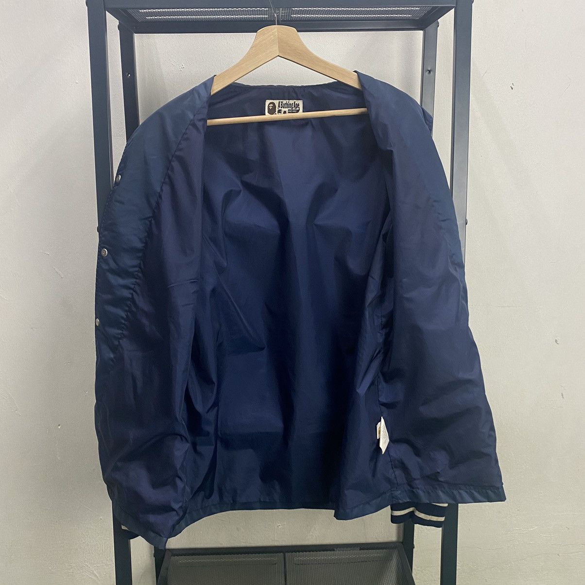 Bape A Bathing Ape Navy Blue 93 Logo Coack Jacket, size large Size US L / EU 52-54 / 3 - 3 Thumbnail