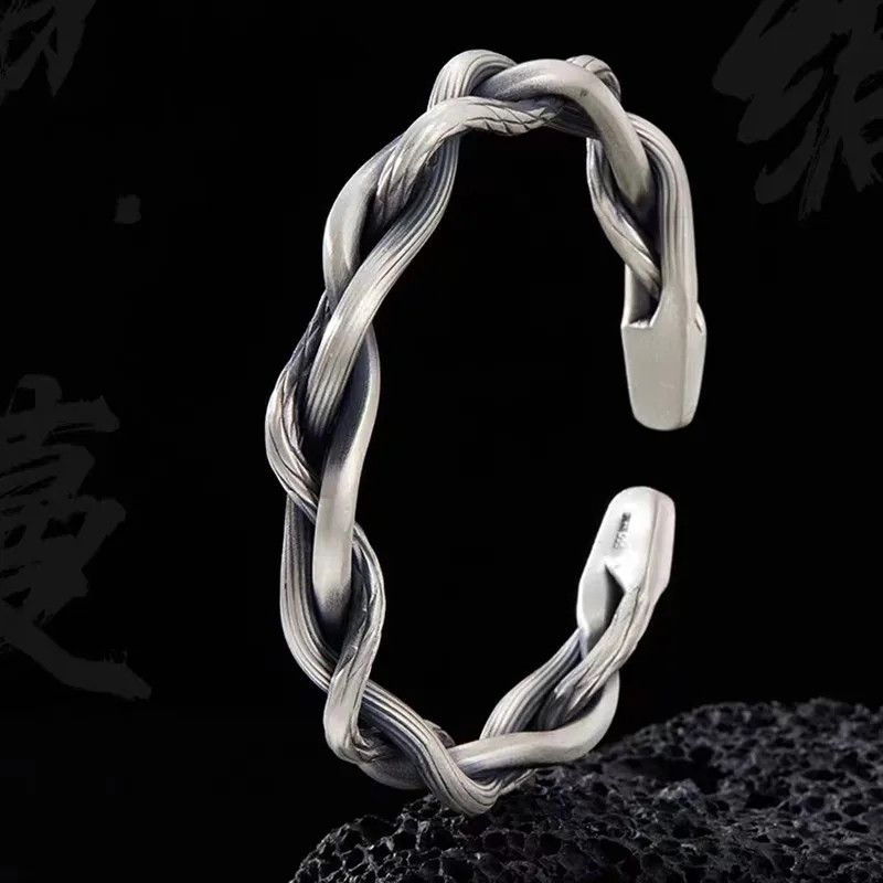 Jewelry Silver-Plated Twisted Twist Bracelet Size ONE SIZE - 3 Thumbnail