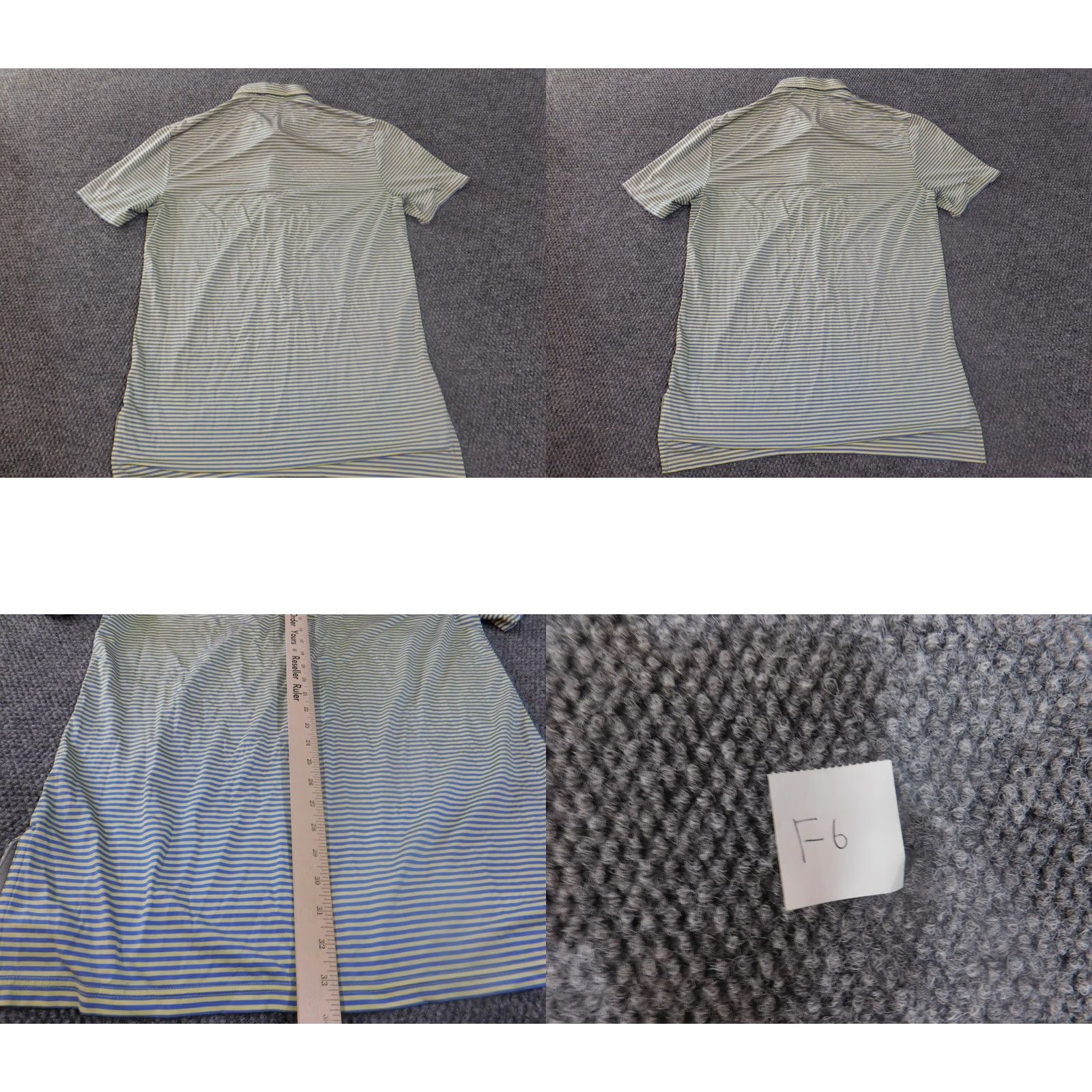 RLX Ralph Lauren RLX Ralph Lauren Polo Shirt M Mens Striped Blue Stretch Golf Performance Shirt Size US M / EU 48-50 / 2 - 9 Thumbnail