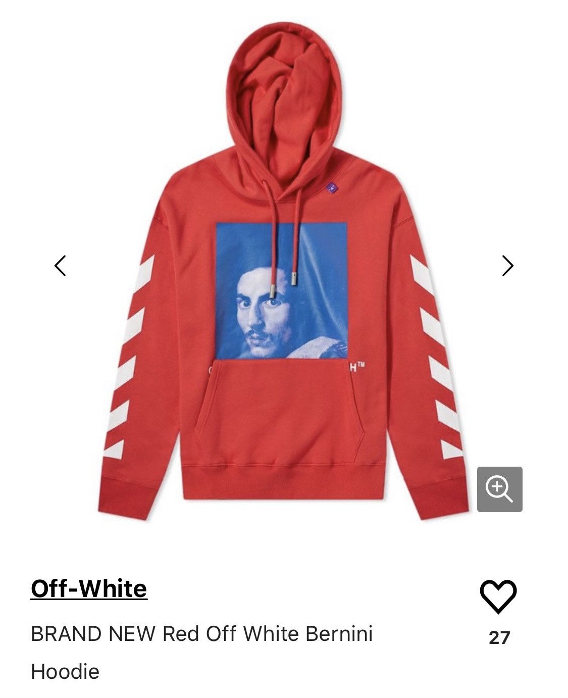 Off-White Off White Red Bernini Hoodie | Grailed