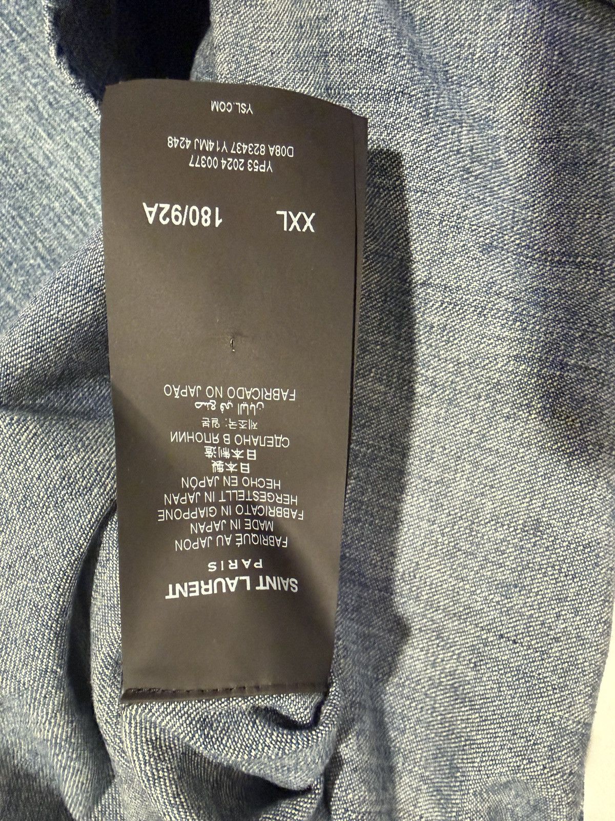 Saint Laurent Paris Saint laurent mens 2024 denim shirt. XXL. $1290 Size US XL / EU 56 / 4 - 6 Thumbnail
