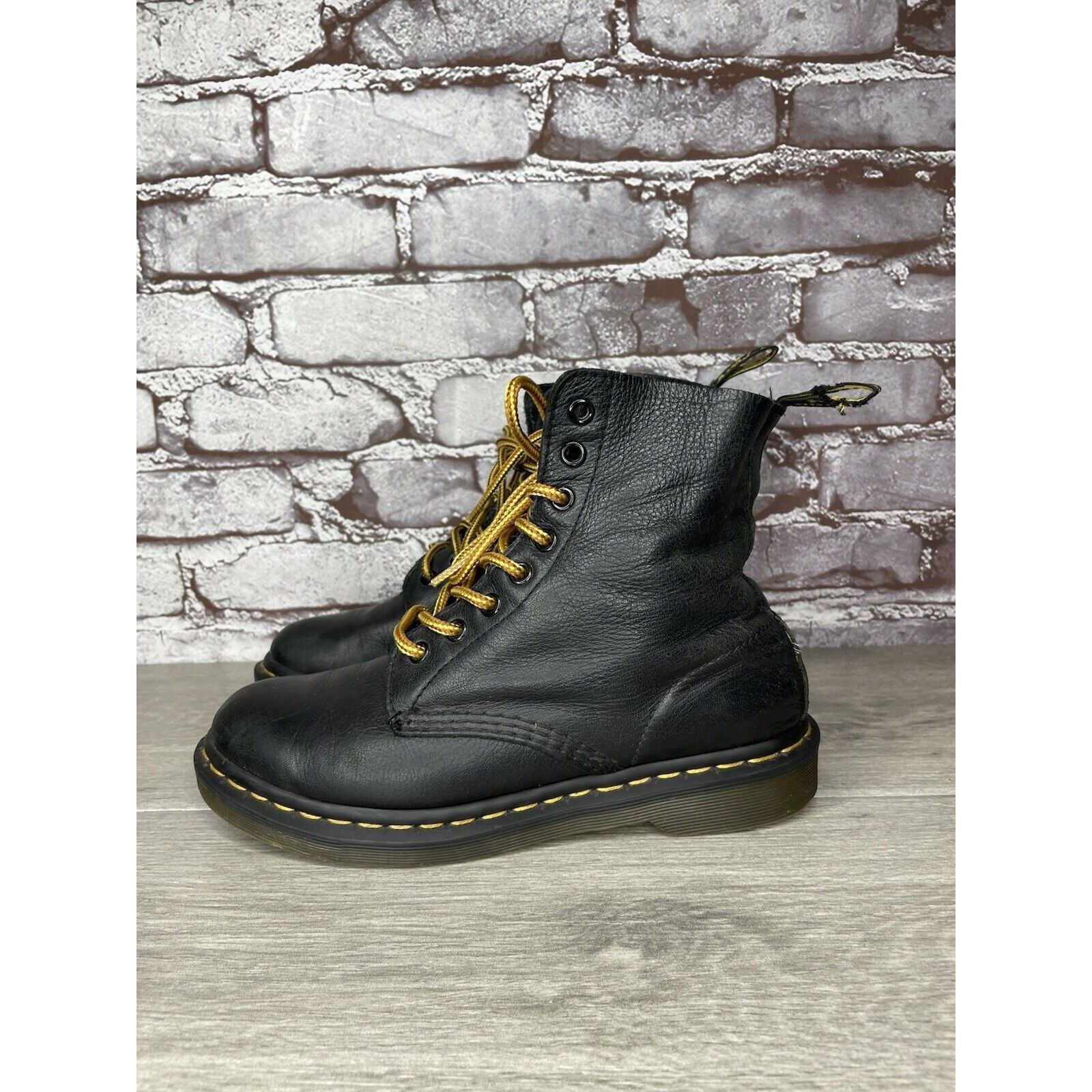 Dr. Martens Dr Doc Marten’s Pascal Black Leather Lace Up Combat Boots Wo Size US 7 / IT 37 - 18 Thumbnail