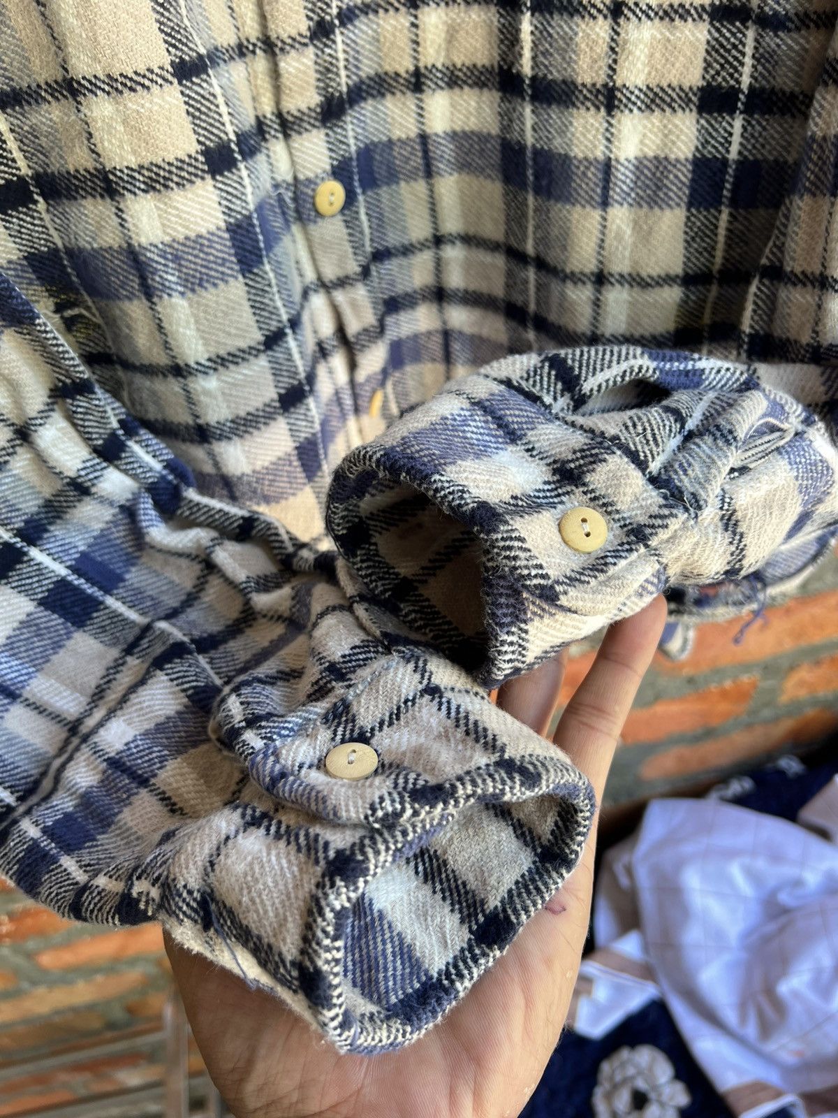 Vuja De Vuja De’ Distressed Flannel Shirt Size US XL / EU 56 / 4 - 6 Thumbnail