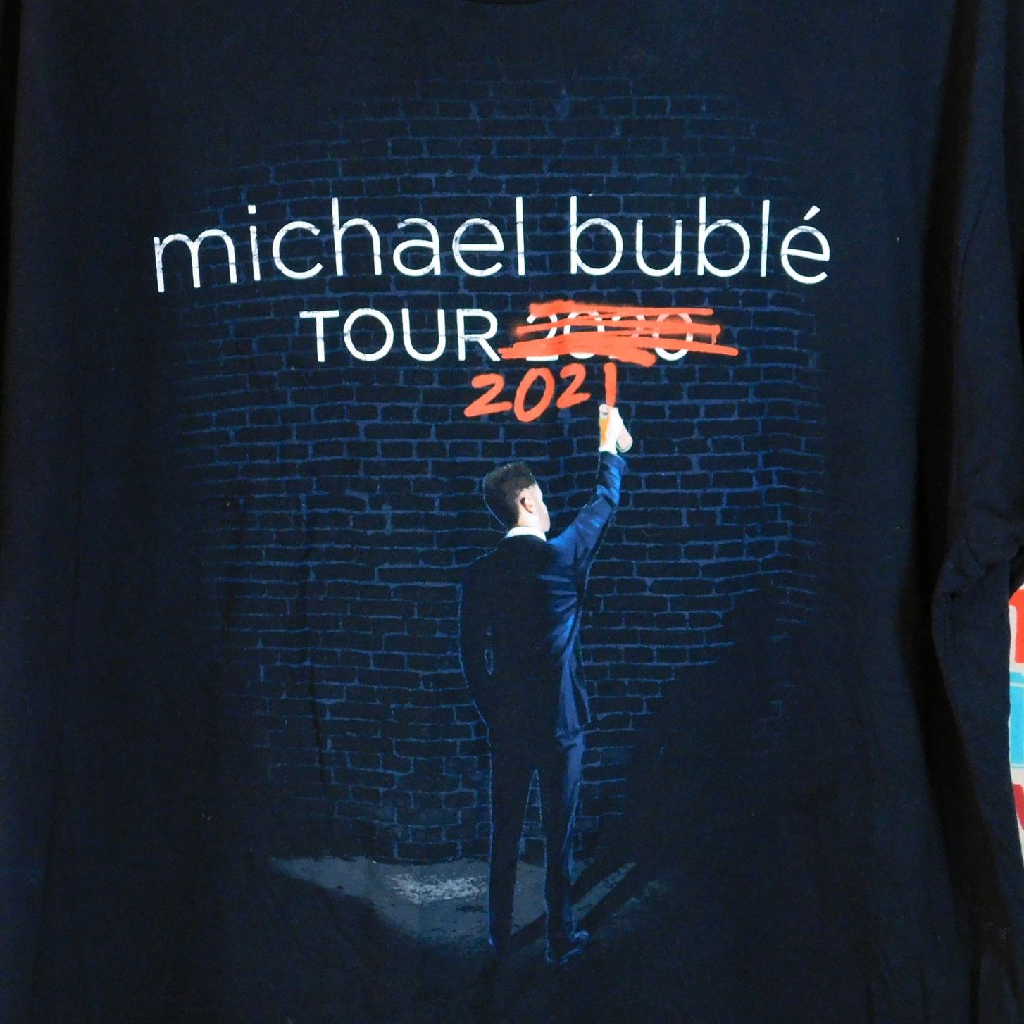 Next Level Michael Buble 2021 Tour T Shirt Size XL Black Double Sided Size US XL / EU 56 / 4 - 4 Thumbnail
