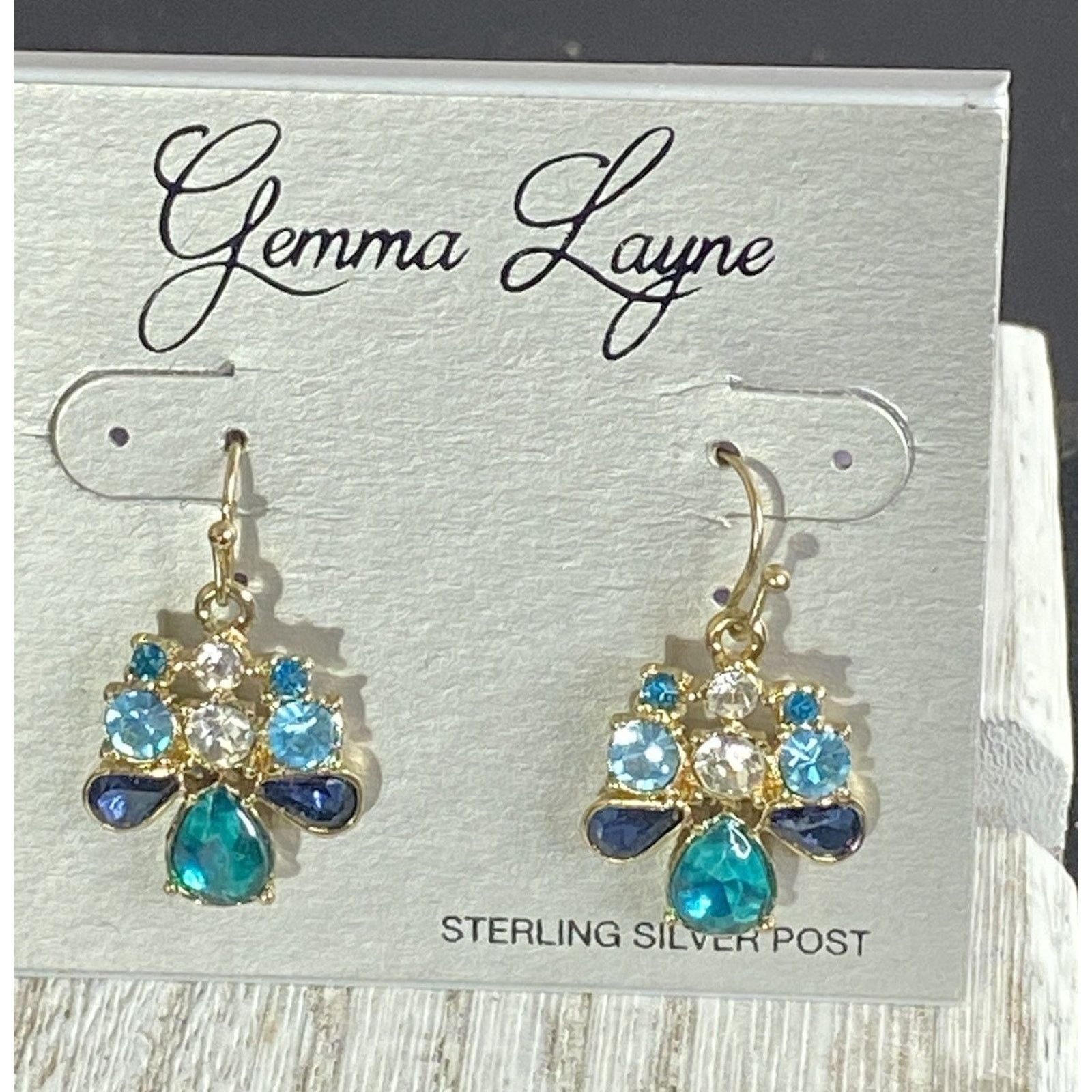 Sterling Silver NWT Gemma Layne Sterling Vermeil Earrings Multicolor Dangle Size ONE SIZE - 1 Thumbnail