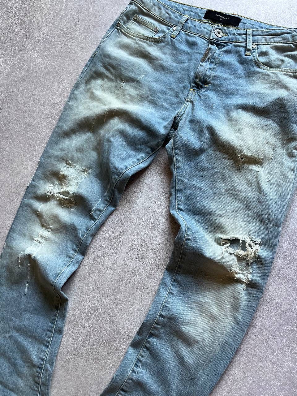 Represent Clo. Vintage Represent Distressed Baggy Jeans Y2K 34 Size US 34 / EU 50 - 2 Thumbnail