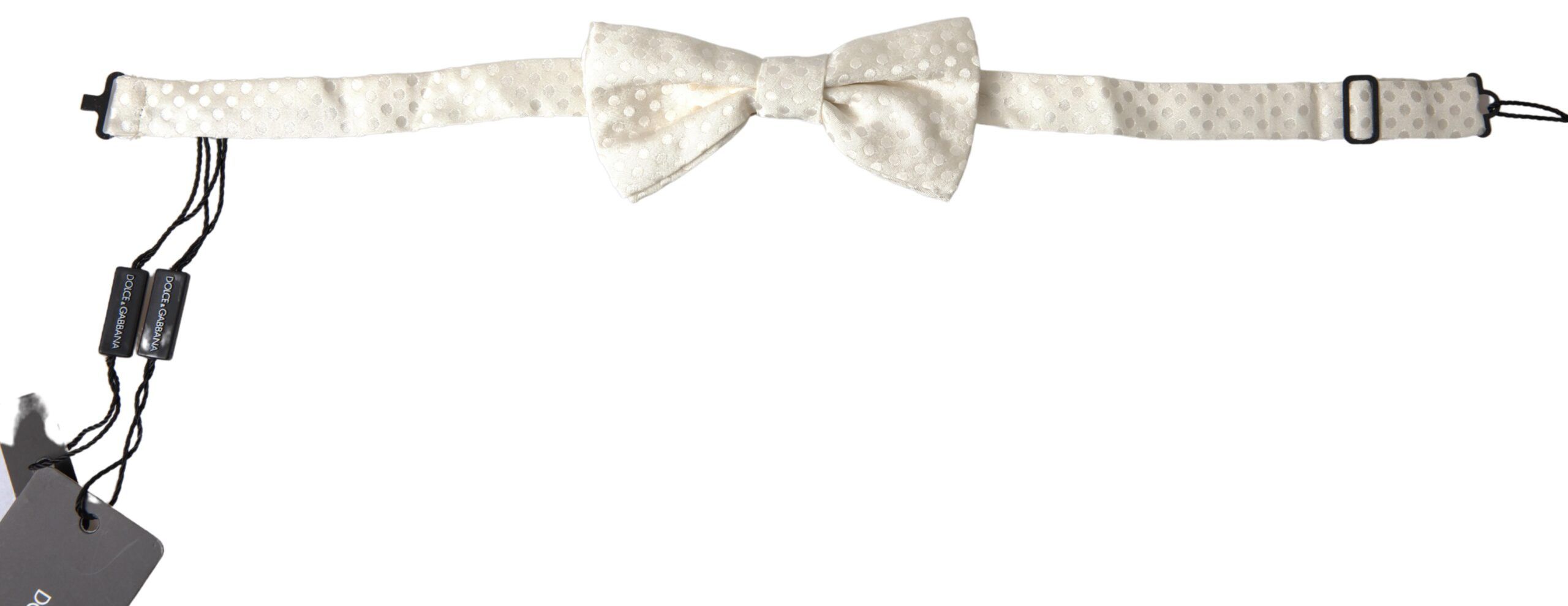 Dolce & Gabbana Elegant Ivory Fantasy Pattern Silk Bow Men's Tie Size ONE SIZE - 1 Thumbnail