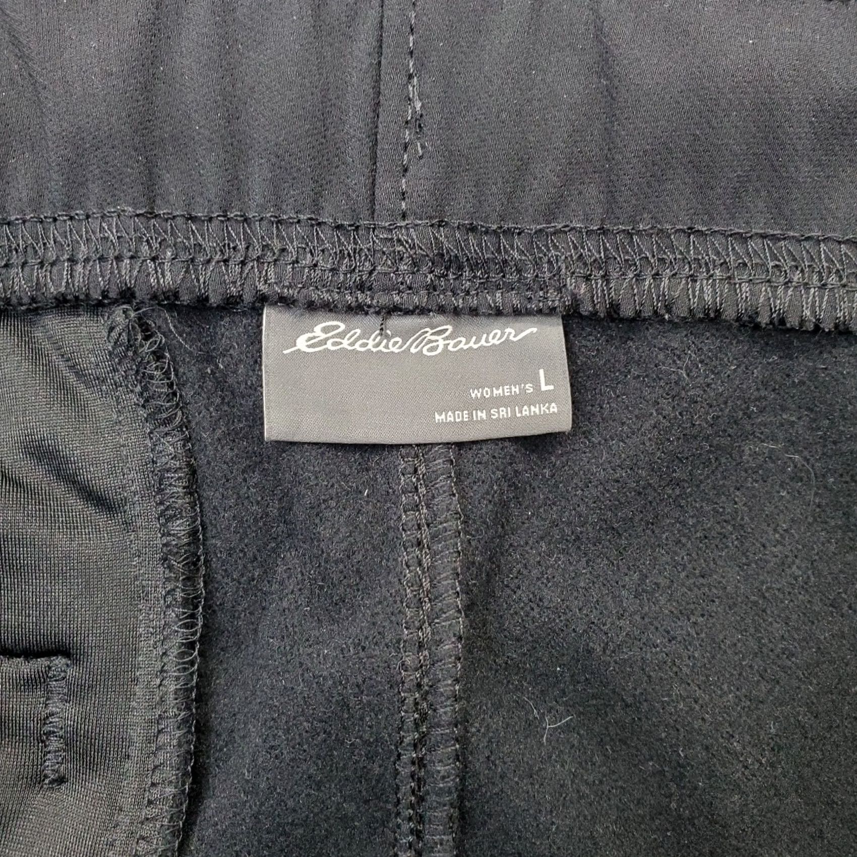 Eddie Bauer Eddie Bauer Womens L Black Stretch Pockets Ankle Pants Straight Leg Pull-On Size 36" / US 14 / IT 50 - 7 Thumbnail