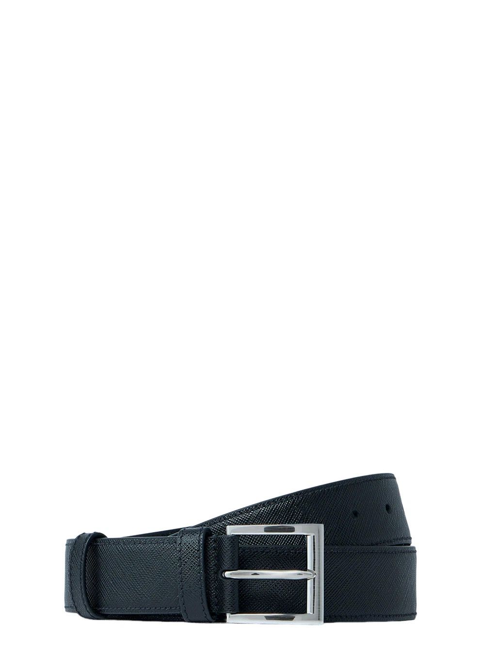 PRADA Black Leather Men's Belt New & Authentic
