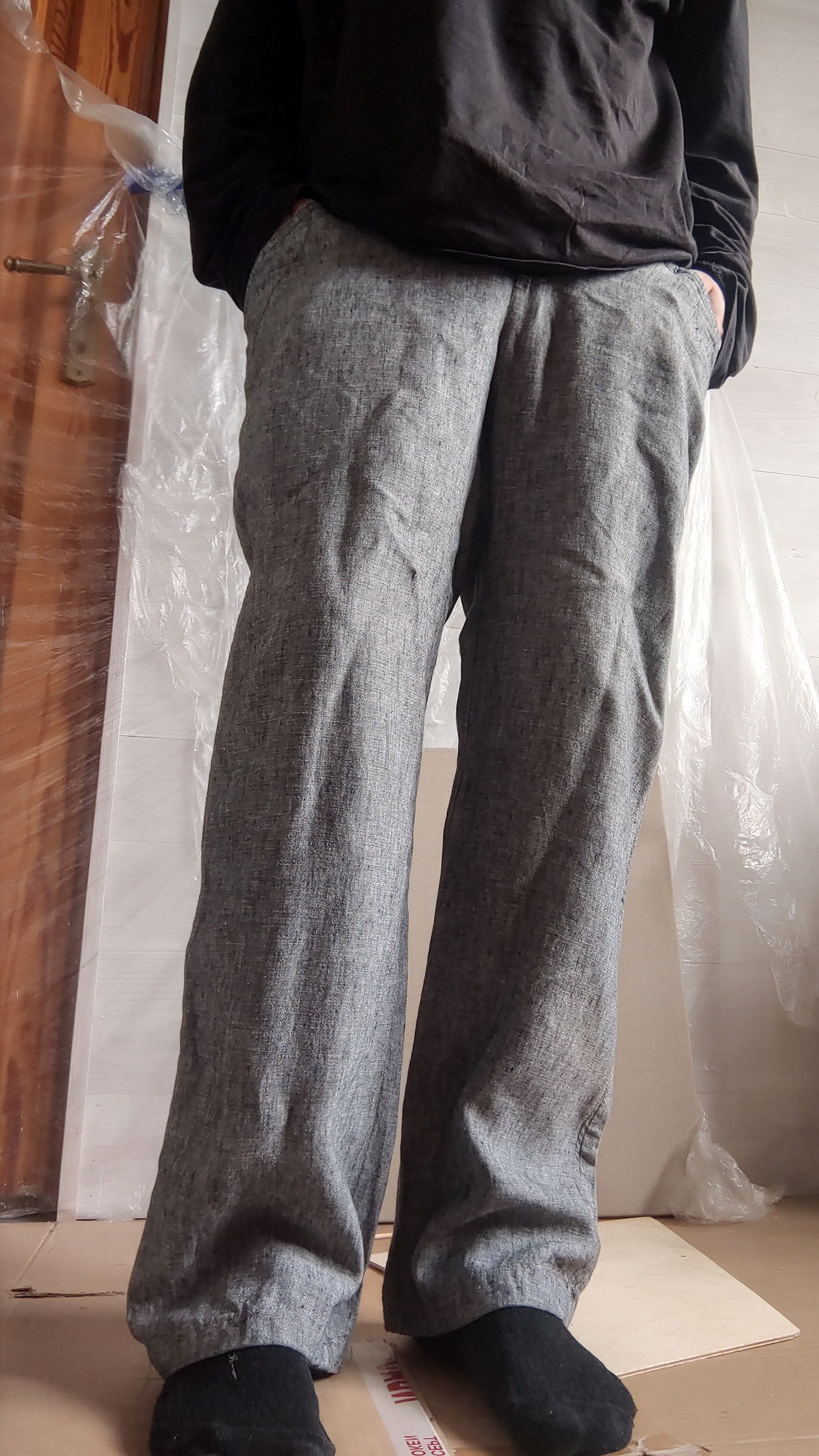 Vintage 100% Linen Pants Flared Baggy Minimalist y2k Vintage Size US 32 / EU 48 - 7 Thumbnail