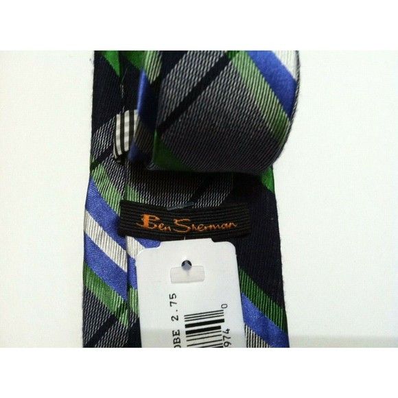 Ben Sherman BEN SHERMAN MENS NEW MULTICOLOR SILK BLEND TIE WIDTH:2 3/4" Size ONE SIZE - 2 Thumbnail