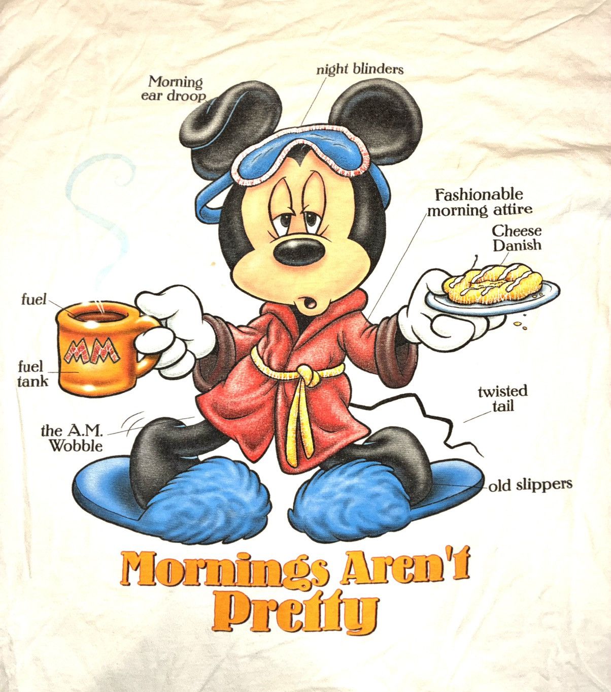 Disney Vintage Disney Store “Mornings Aren’t Pretty” Mickey Size US XXL / EU 58 / 5 - 2 Thumbnail