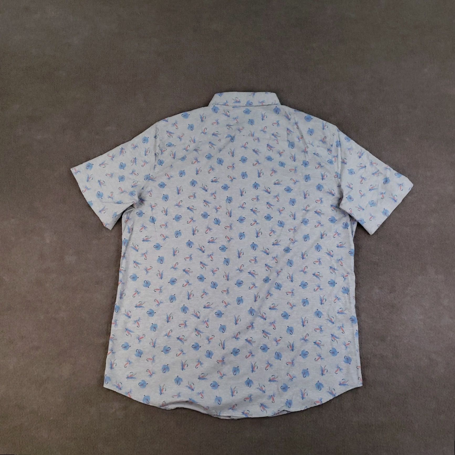 Southern Tide Southern Tide Shirt Mens Medium Gray Fly Fishing Print Stretch Button Up Casual Size US M / EU 48-50 / 2 - 7 Thumbnail