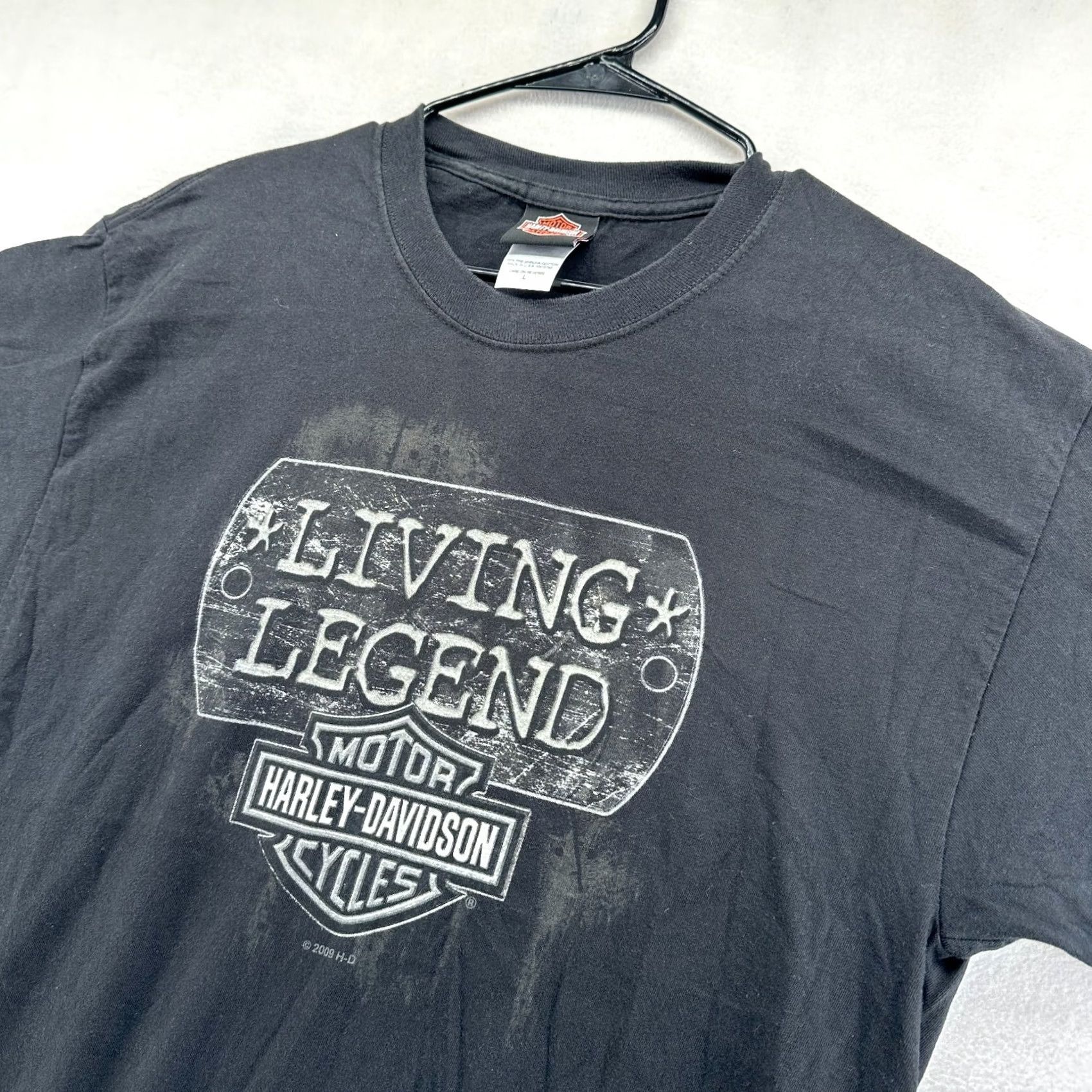 Harley Davidson Harley-Davidson T-Shirt Black Mens Large Crew Neck Pullover Shirt Cotton Short Sleeve Motorcycle Easy Care Regular Fit Regular USA Vintage: No Size US L / EU 52-54 / 3 - 3 Thumbnail