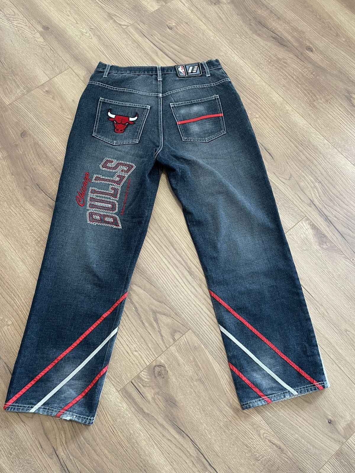 NBA × Vintage Chicago Bulls x NBA x UNK BAGGY PANTS 32 Size US 32 / EU 48 - 2 Thumbnail