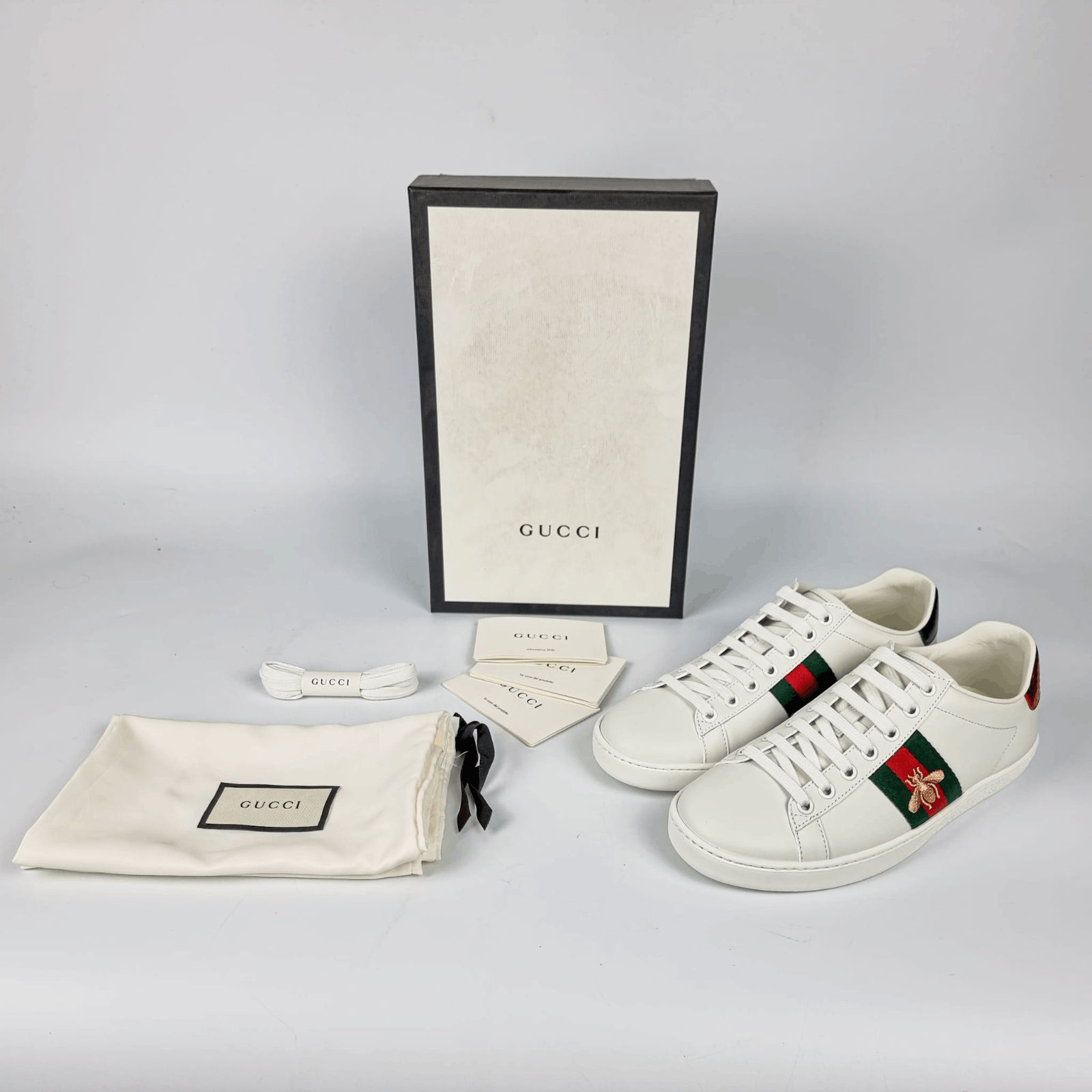 Gucci Gucci Ace Bee Men's White Sneakers New Size US 6 / EU 39 - 2 Thumbnail