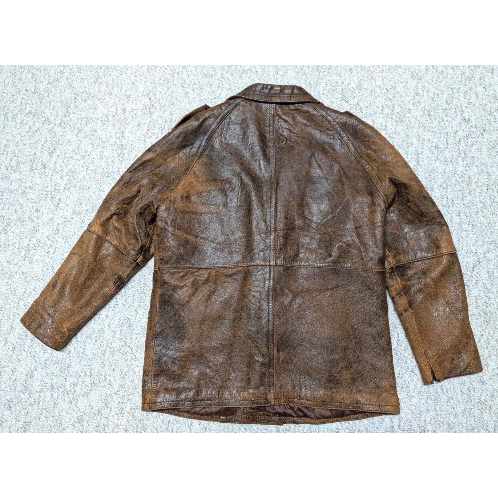 Doublet VINTAGE leather coat MEN overcoat L brown lambskin double breasted patina thrashed 1980s MAD MAX size L coat Mens Size US L / EU 52-54 / 3 - 2 Thumbnail