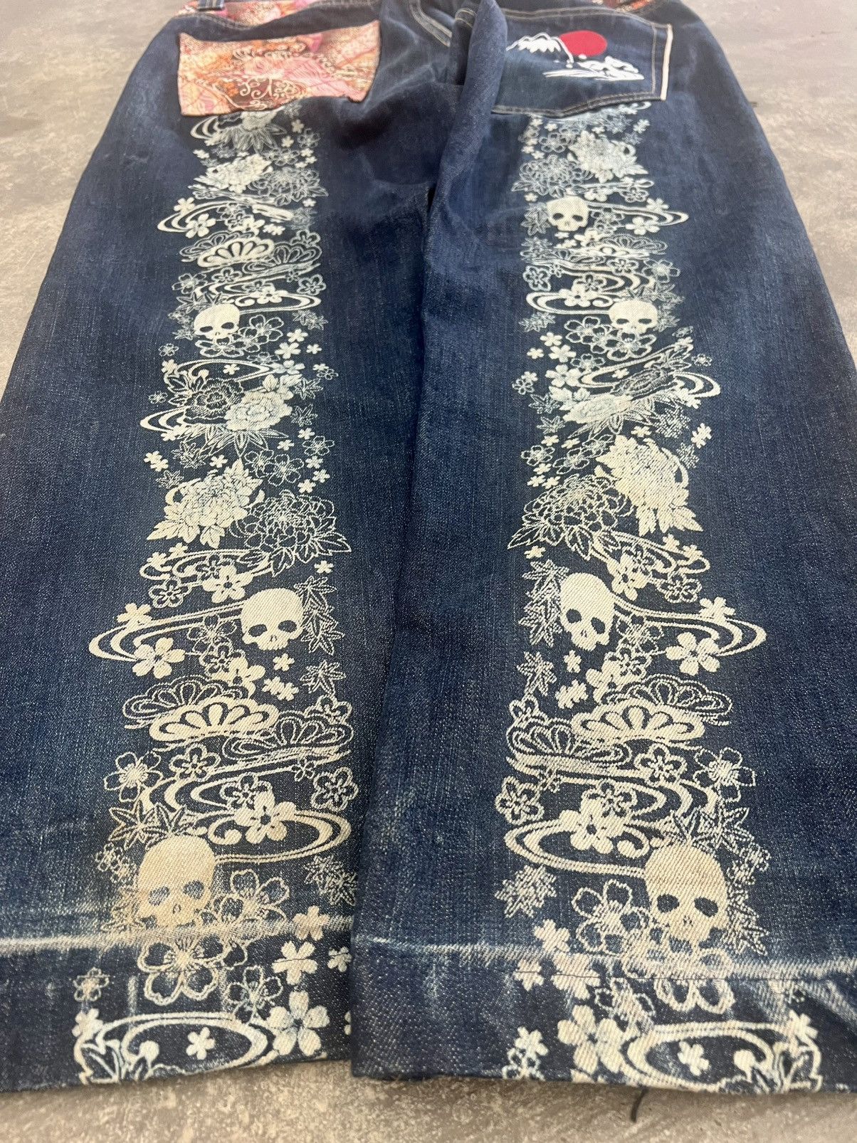 Japanese Brand VINTAGE SKULL JAPANESE TRADITIONAL SELVEDGE KODAMA JEANS Size US 34 / EU 50 - 15 Thumbnail