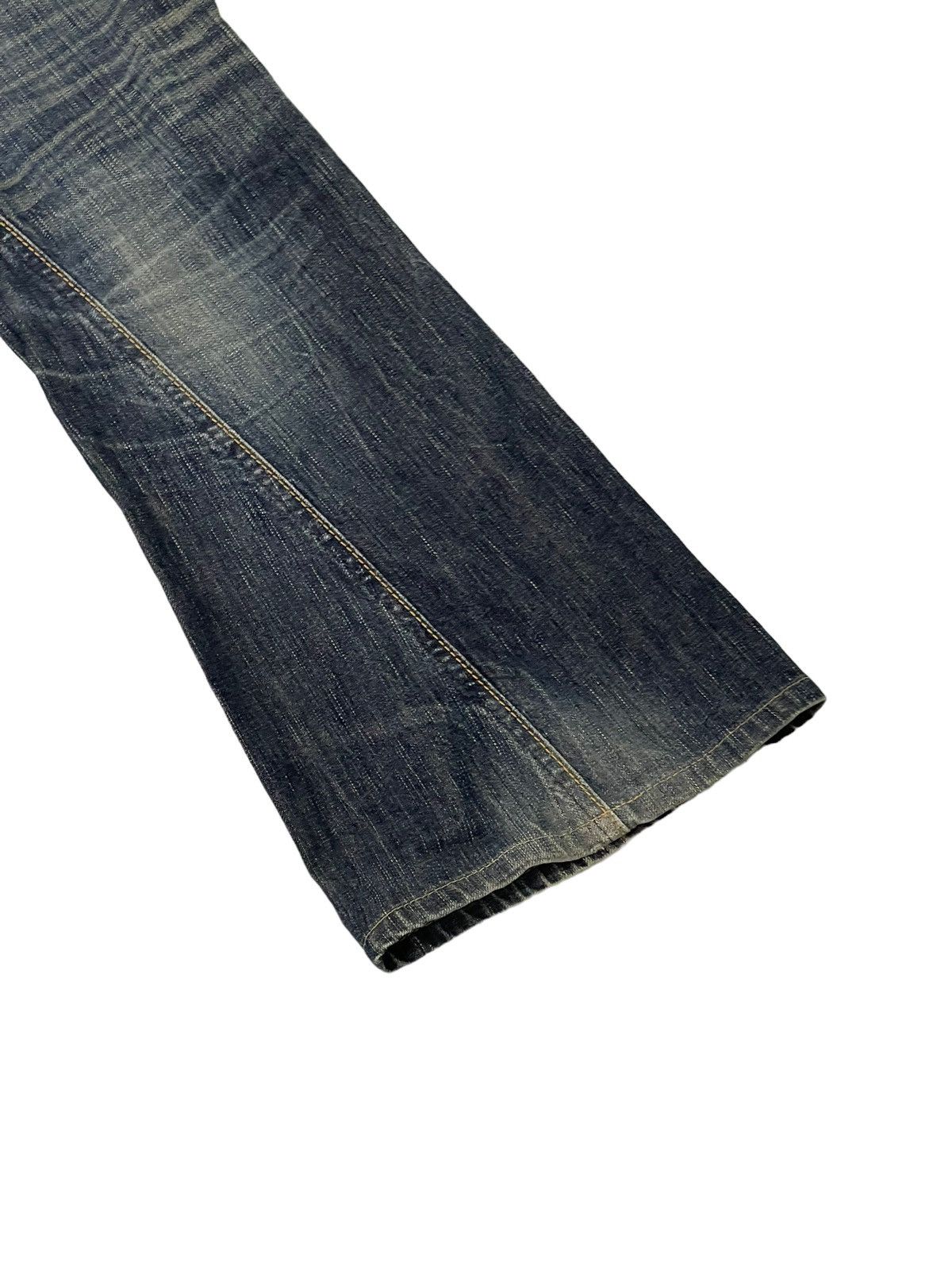 Japanese Brand Flare Jeans Edwin Japan Distress Low Rise Boot Cut 7🟦0 Size US 30 / EU 46 - 13 Thumbnail