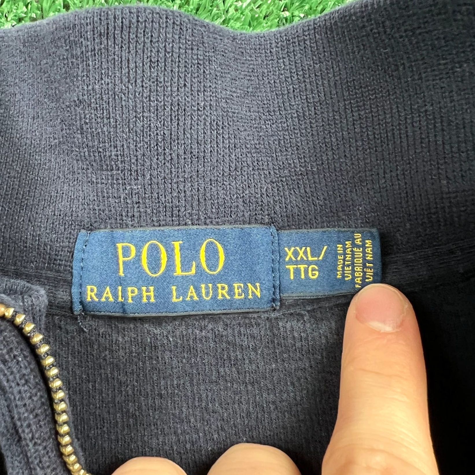 Polo Ralph Lauren Polo Ralph Lauren Men's XXL Navy Blue Sweater Quarter-Zip Cotton Knit Preppy Size US XXL / EU 58 / 5 - 7 Thumbnail