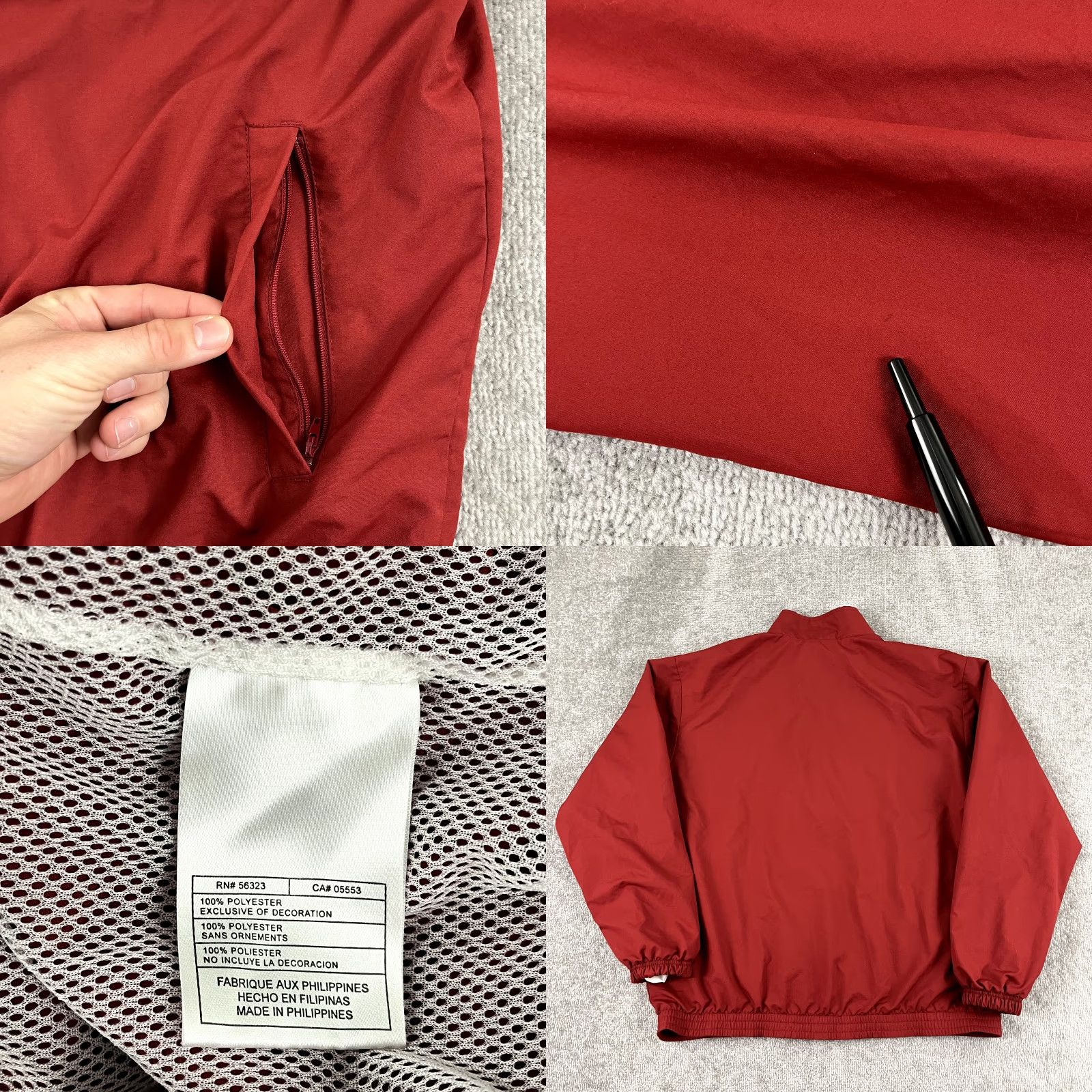 Nike VINTAGE Nike University Jacket Mens XL Crimson Ride Red Team Retro Zip Size US XL / EU 56 / 4 - 8 Thumbnail