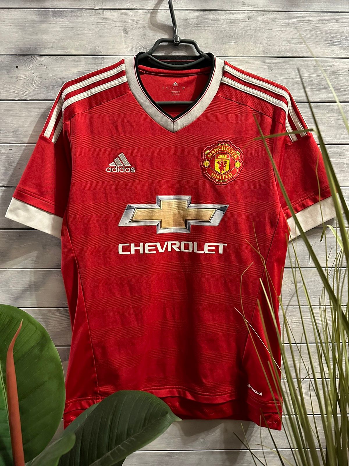 Pre-owned Adidas X Manchester United T-shirt Manchester United Adidas 2015 Football Hype In Red