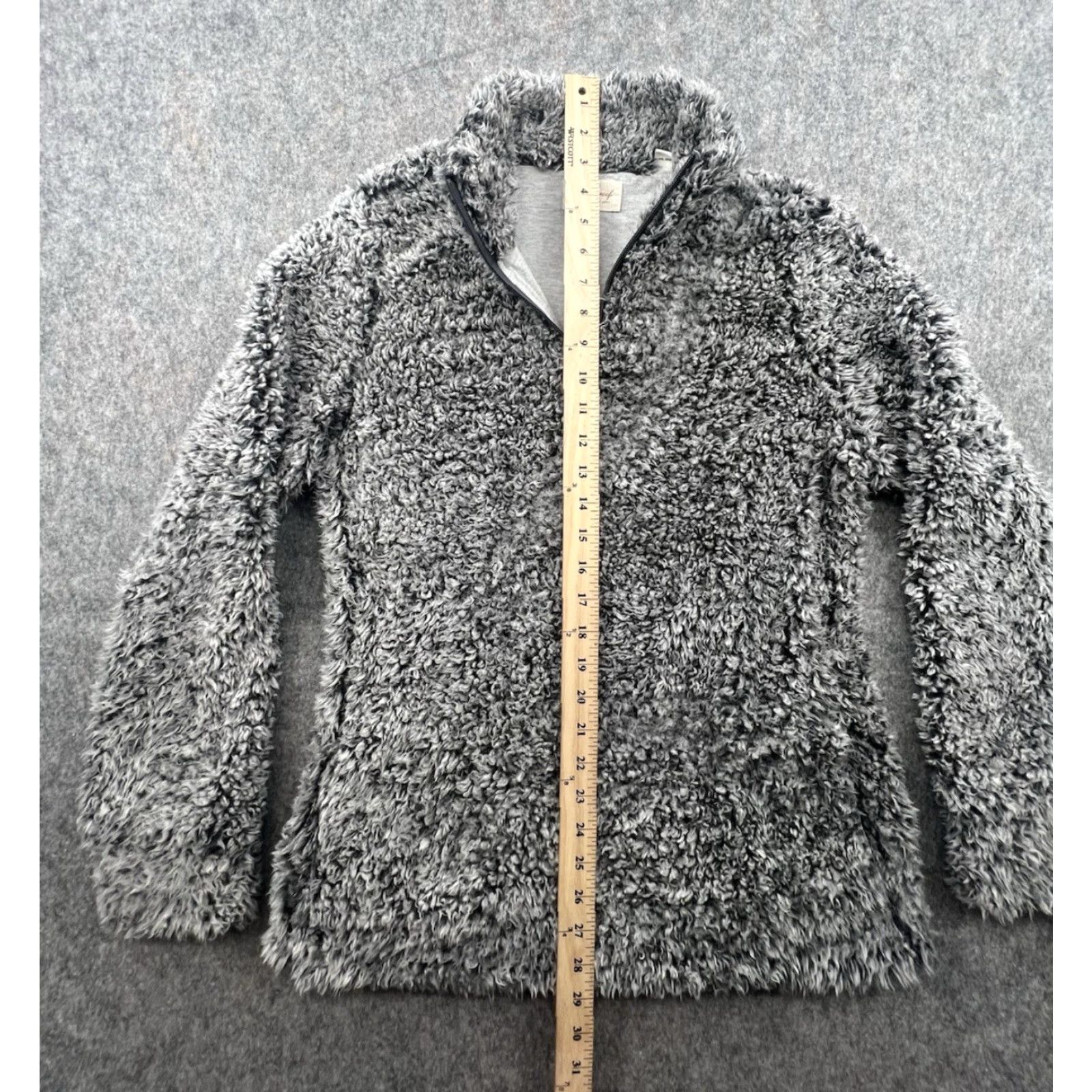 Weatherproof Weatherproof Vintage Women's Jacket Gray Fleece Long Sleeve 1/4 Zip M Medium Casual, Workwear, Travel, Fall, Spring, Winter, Model Jacket Size M / US 6-8 / IT 42-44 - 3 Thumbnail