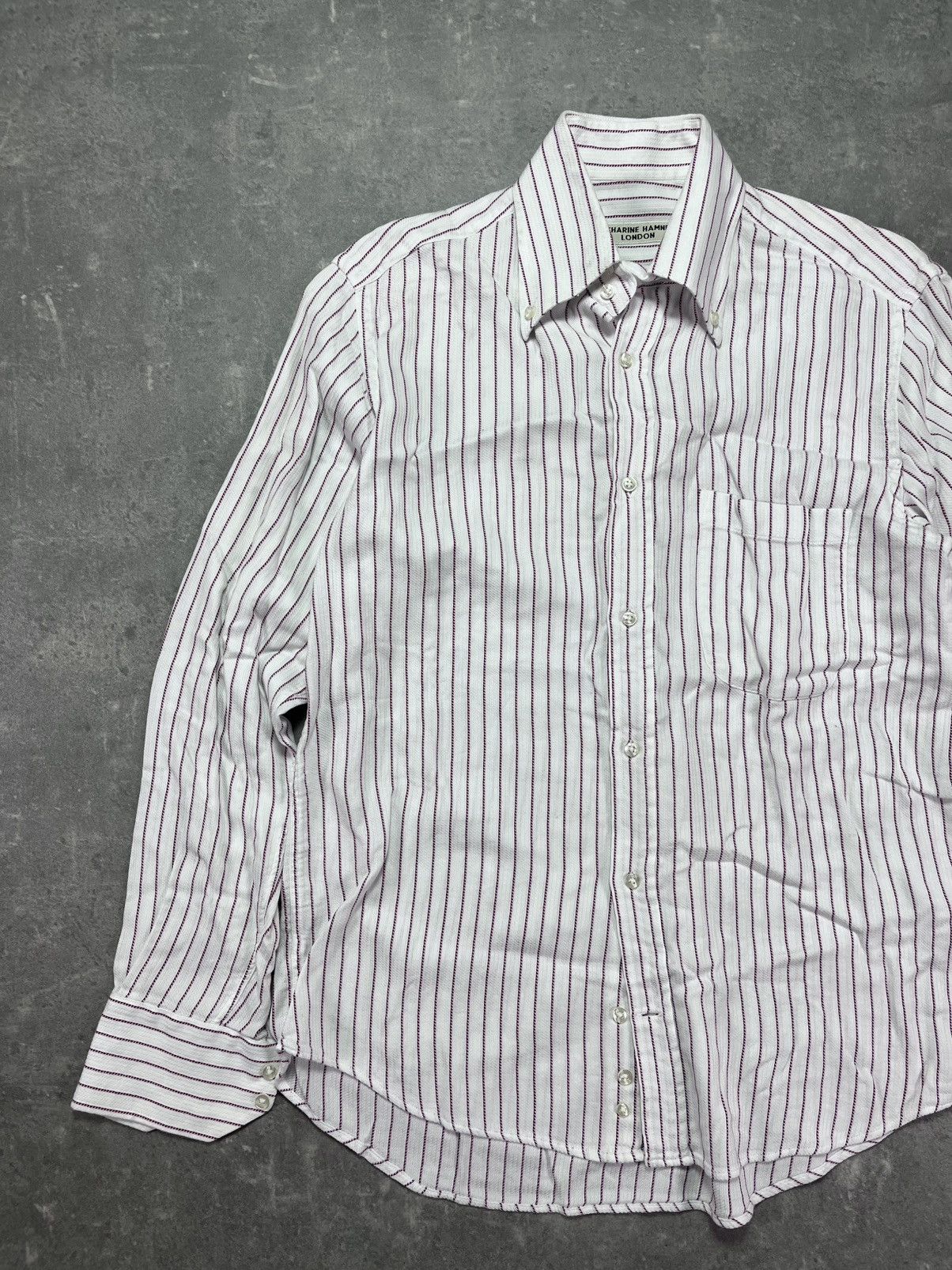 Katharine Hamnett London Katharine Hamnett London Vintage Striped Shirt 40 Archive Size US M / EU 48-50 / 2 - 3 Thumbnail