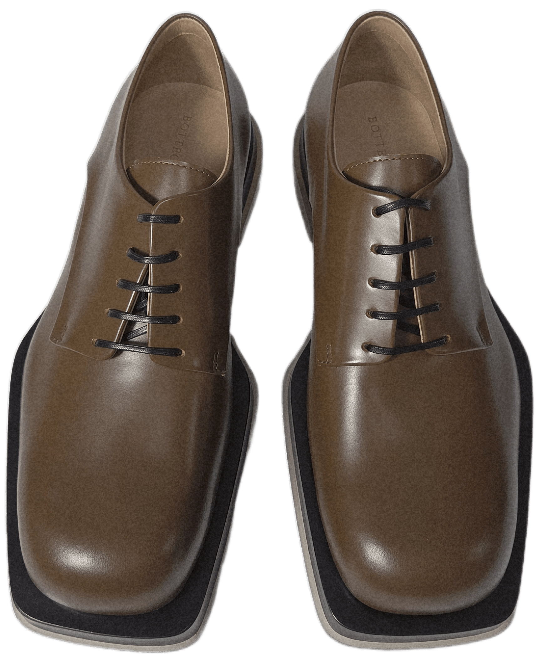 Bottega Veneta Bottega Veneta Lennon Rubber-Lug Sole Leather Derby shoes Size US 9 / EU 42 - 1 Thumbnail