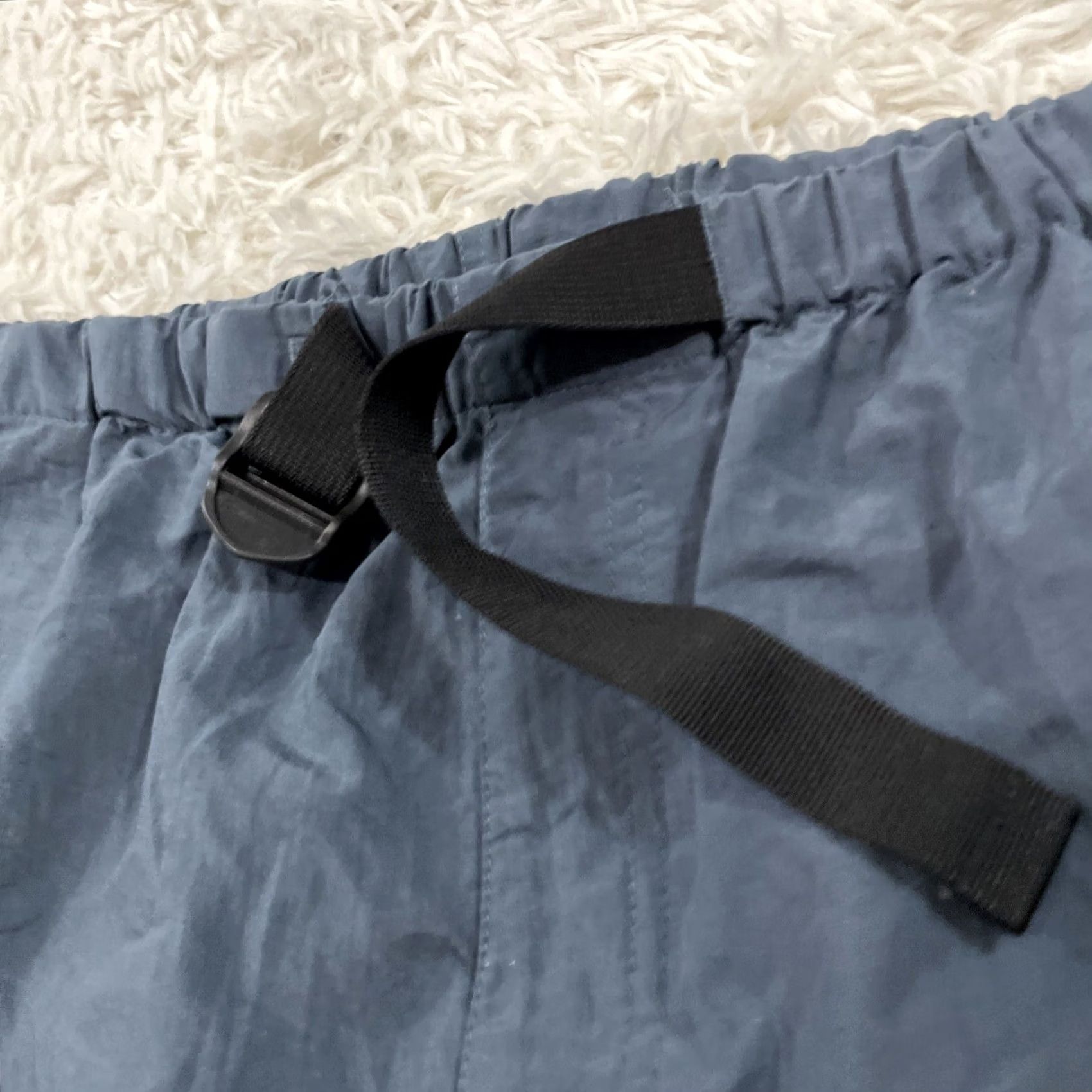 Vintage VINTAGE Unbranded Nylon Shorts Mens 2XL Gray Slim Belted Cargo-Pocket 90s Activewear Gym & Training Mens Size US 39 - 4 Thumbnail