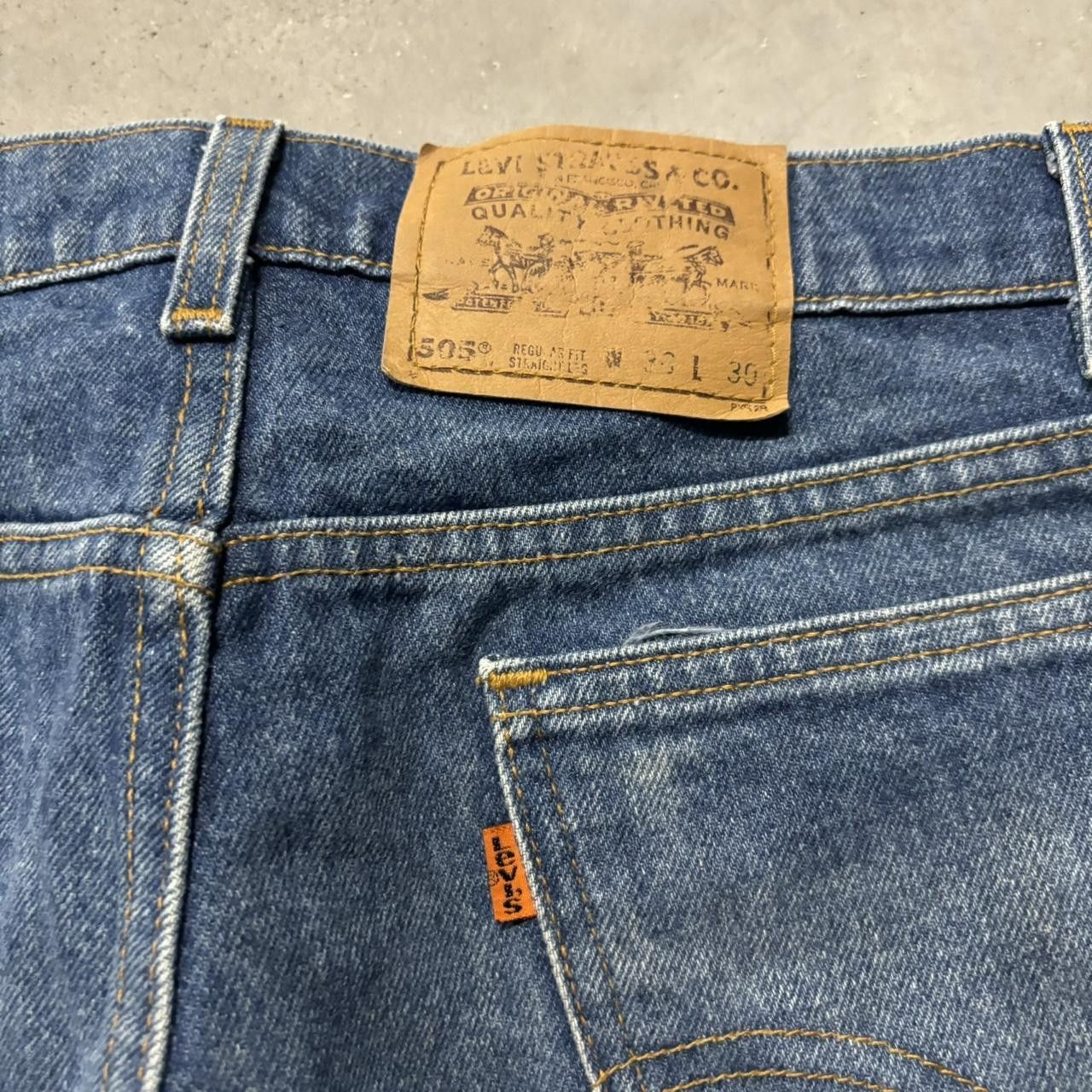 Levi's × Vintage Crazy Vintage 90s Grunge Levi’s Orange Tab Cut Off Denim Jean Shorts Jorts! Size US 35 - 6 Thumbnail