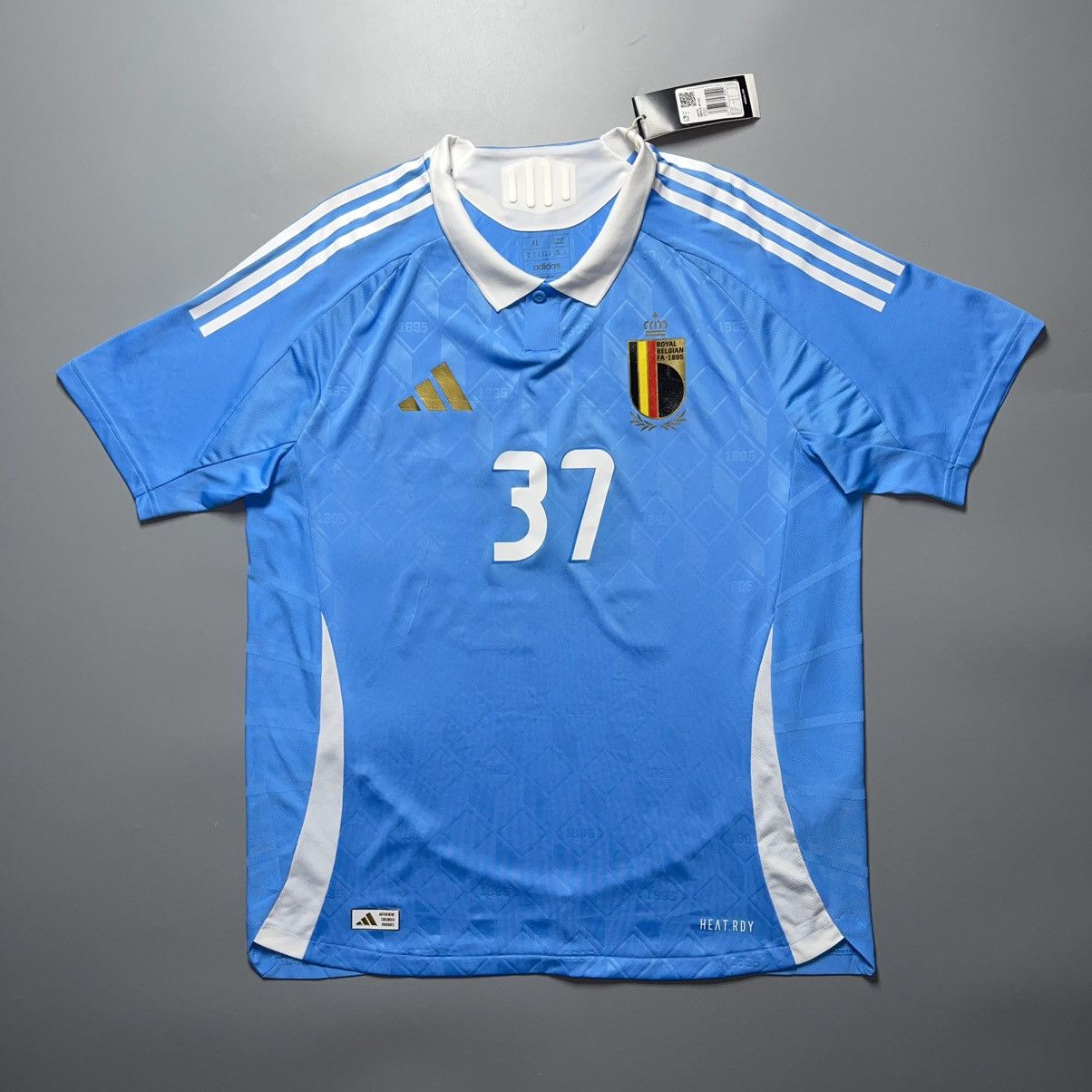 Vintage NWT BELGIUM ADIDAS 2024 EURO FOOTBALL SOCCER AWAY JERSEY Size US XL / EU 56 / 4 - 1 Thumbnail