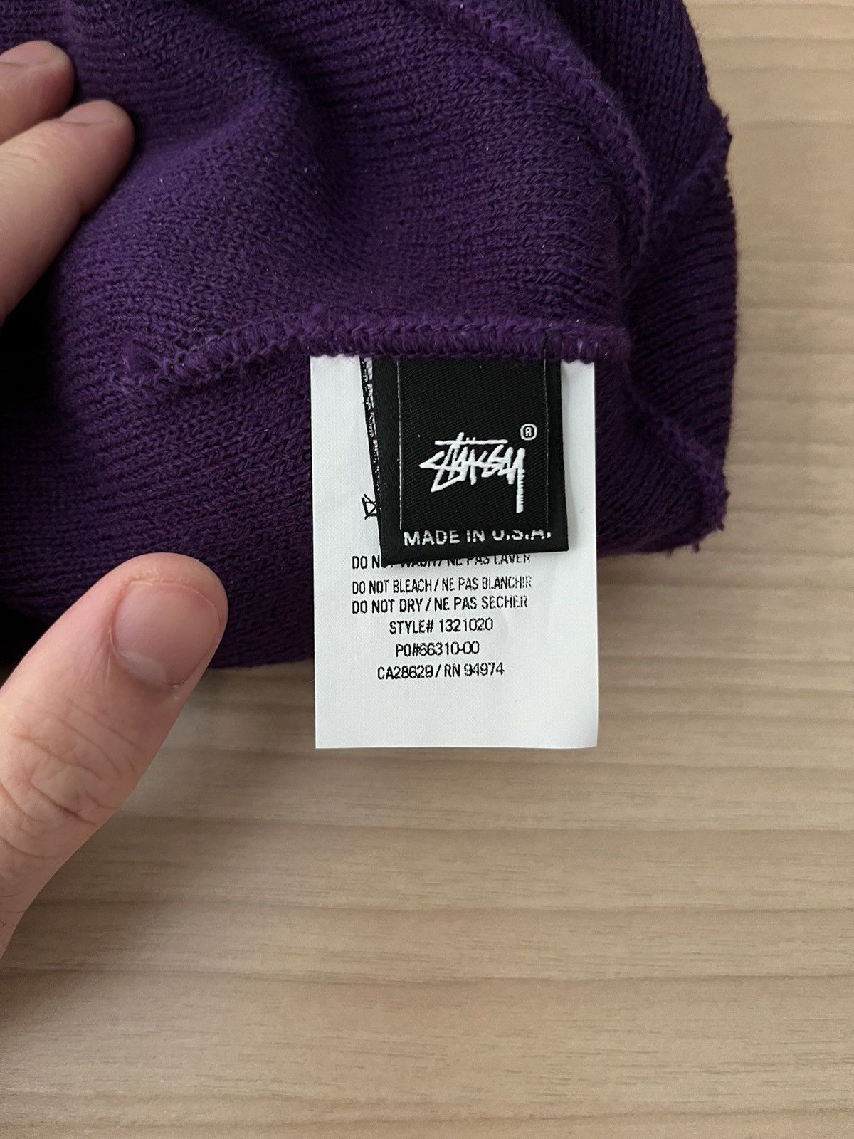 Stussy Stussy Grape Stock Cuff Beanie Size ONE SIZE - 3 Thumbnail